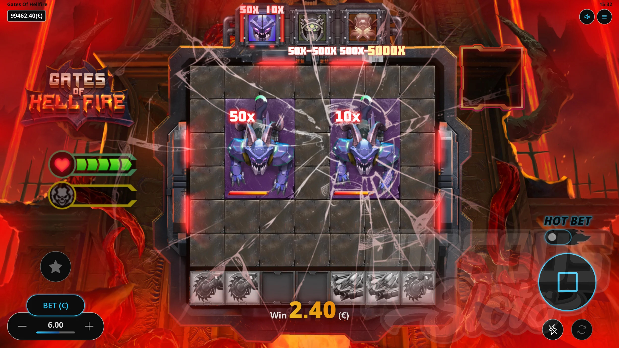 Defeat Boss Enemies in Hellfire Spins to Progress For a Chance of Higher Rewards