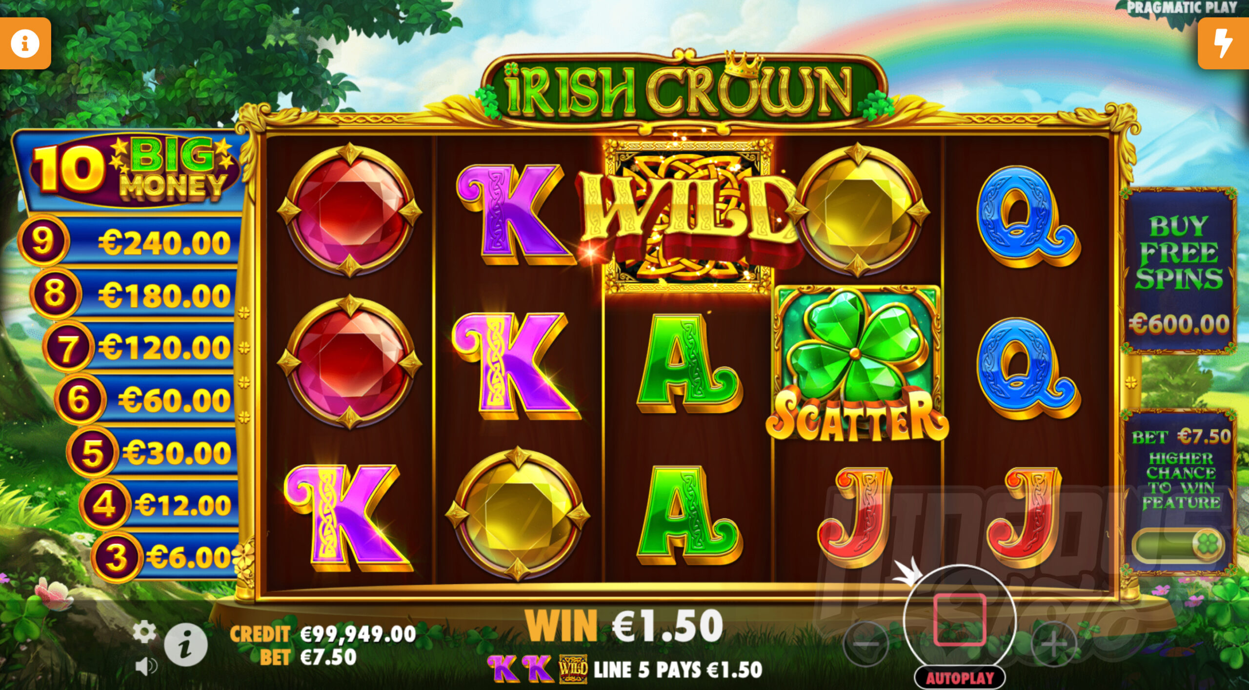 Irish Crown Offers Players 20 Fixed Win Lines