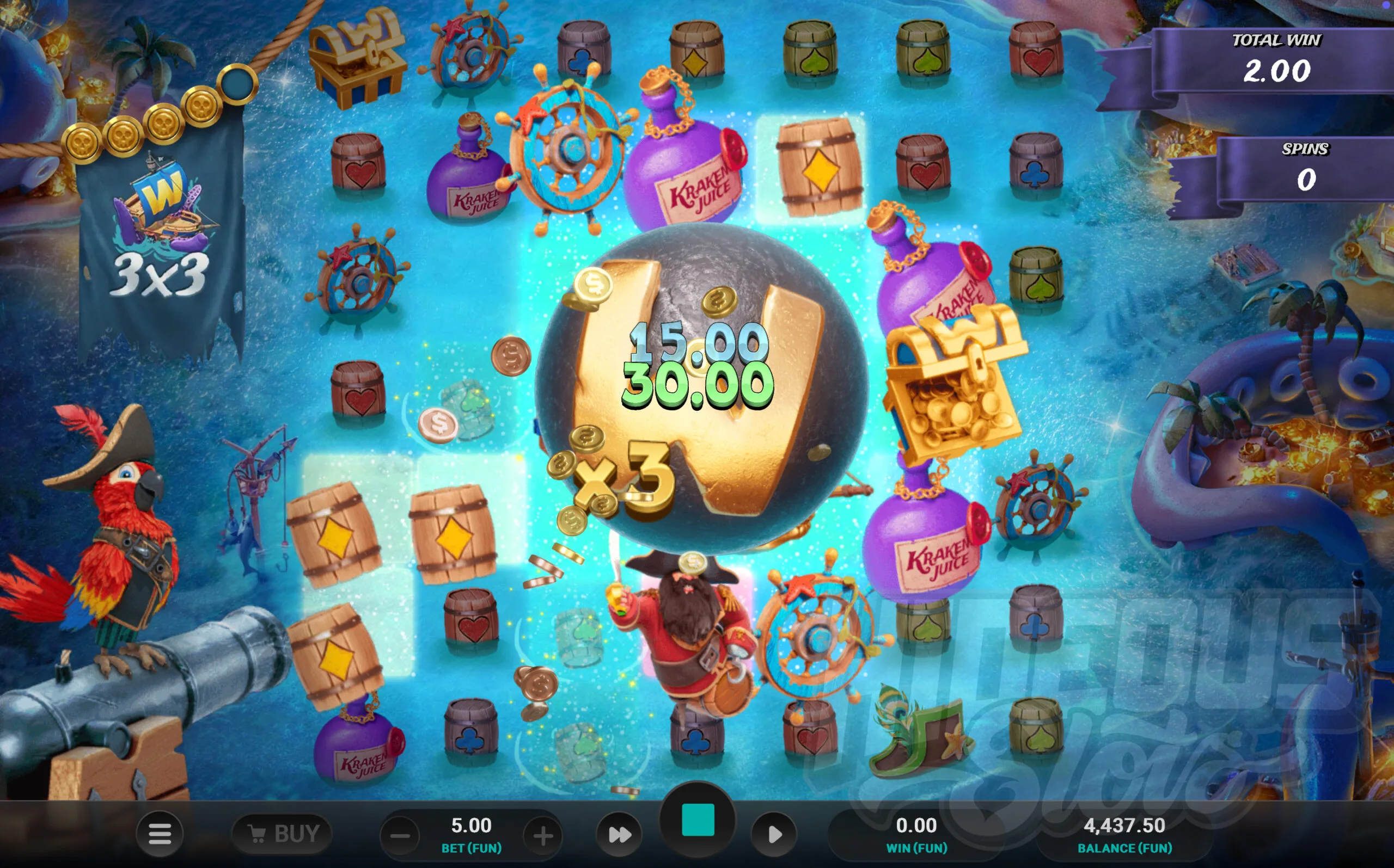 Kraken's Cove Free Spins