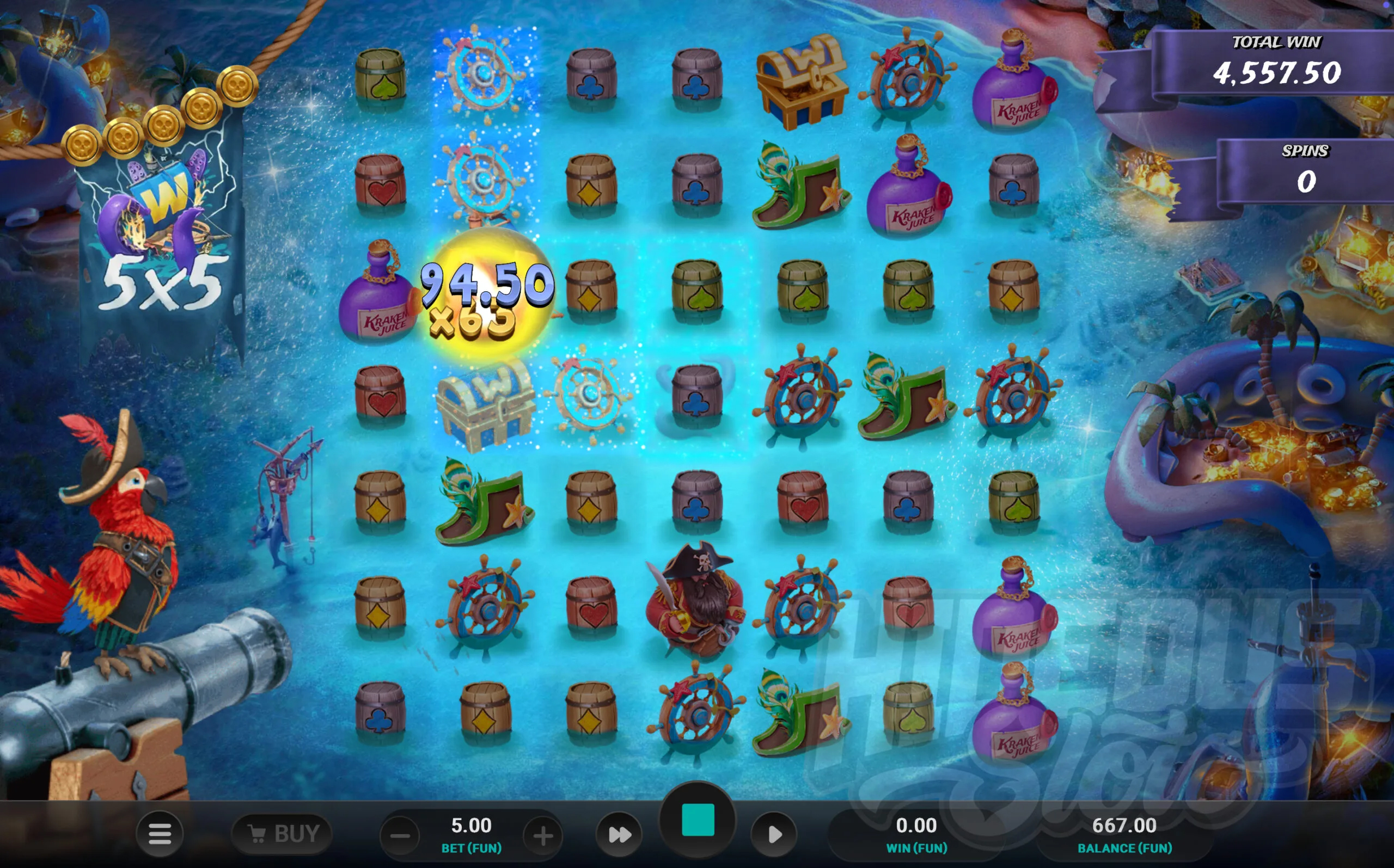 Kraken's Cove Upgraded Free Spins