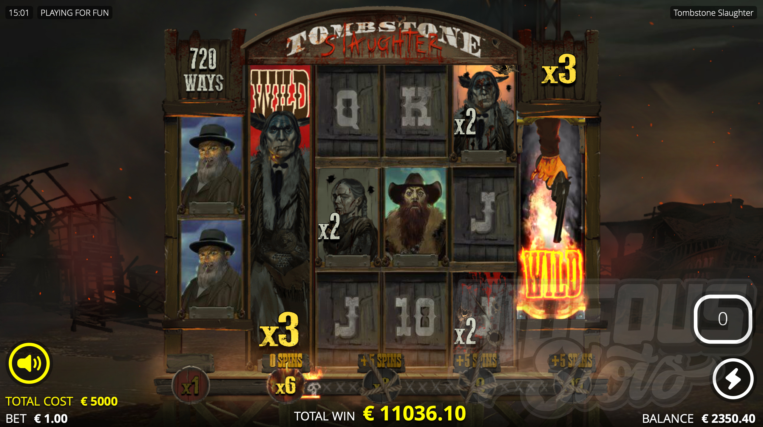 Tombstone Slaughter Massacre Spins