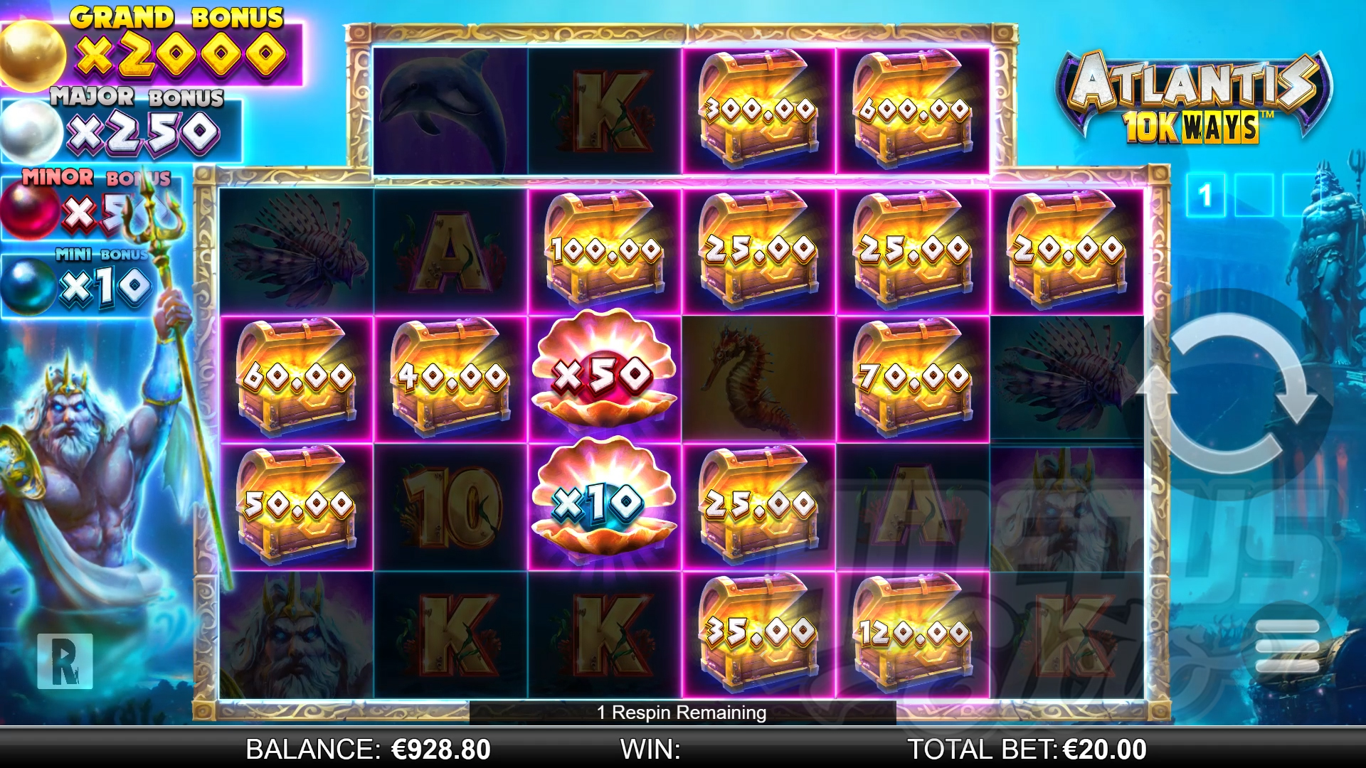 Atlantis 10K Ways Bonus Respins