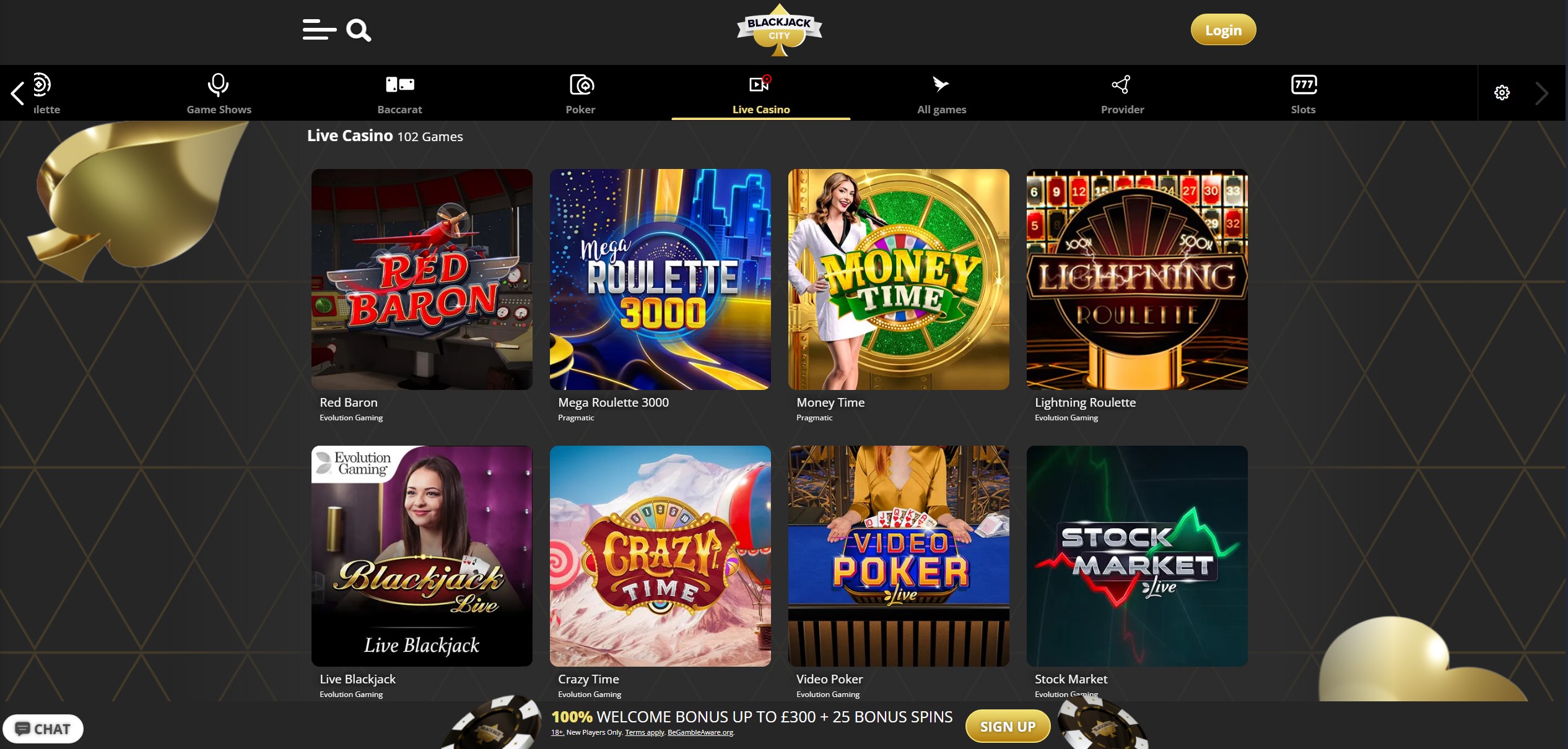 Blackjack City Live Casino