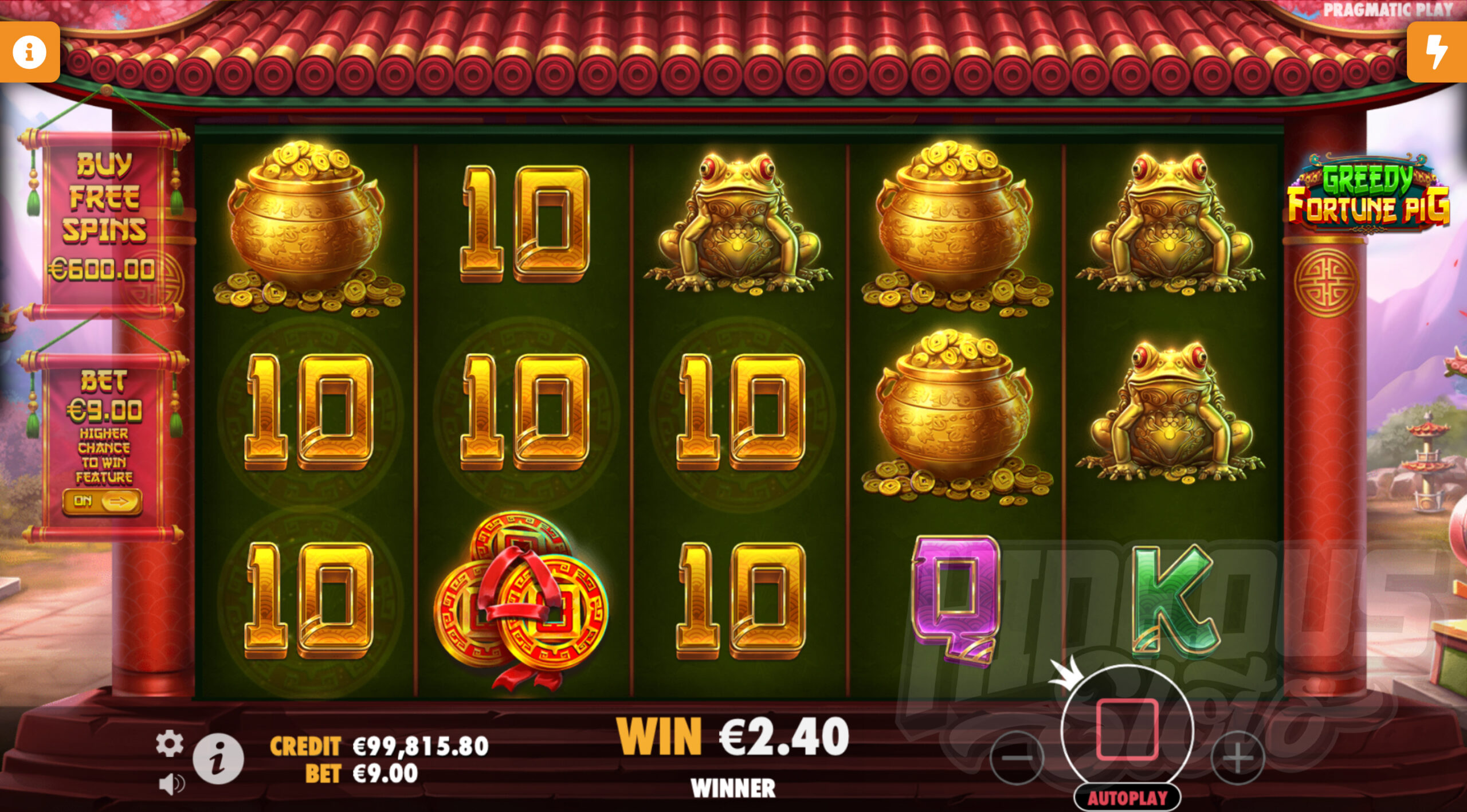 Greedy Fortune Pig Offers Players 10 Fixed Win Lines