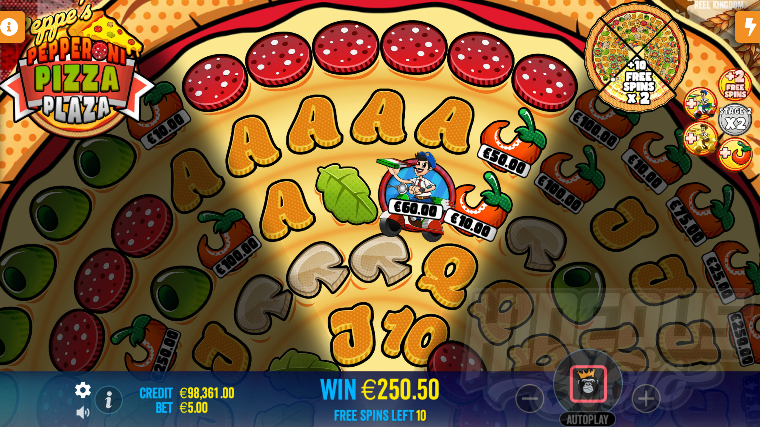 Peppe's Pepperoni Pizza Plaza Free Spins