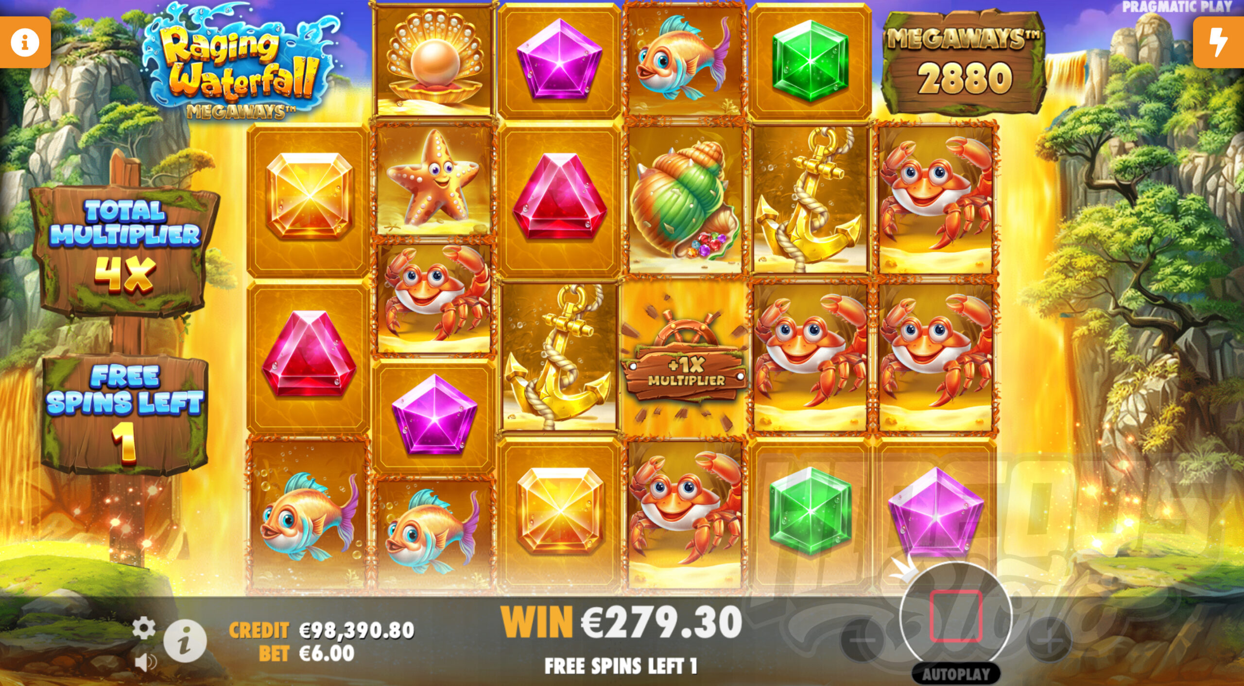 Raging Waterfall Megaways Free Spins