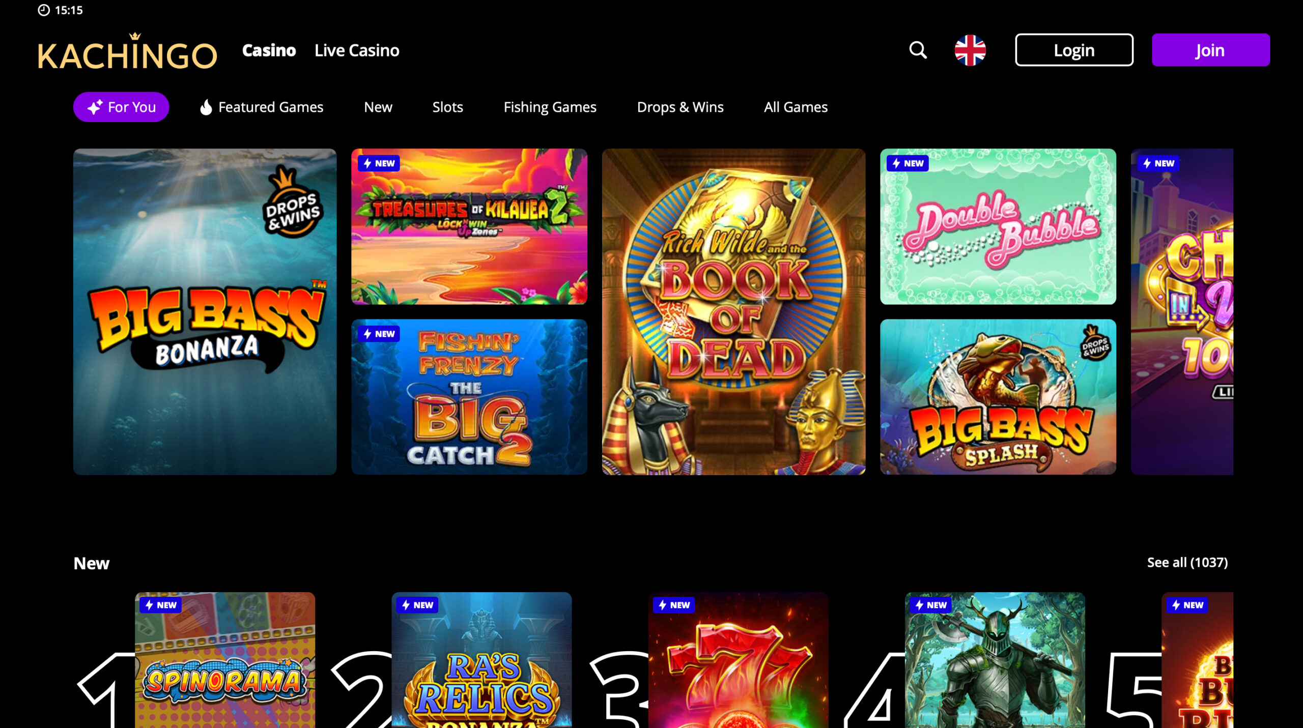 Kachingo Slot Selection