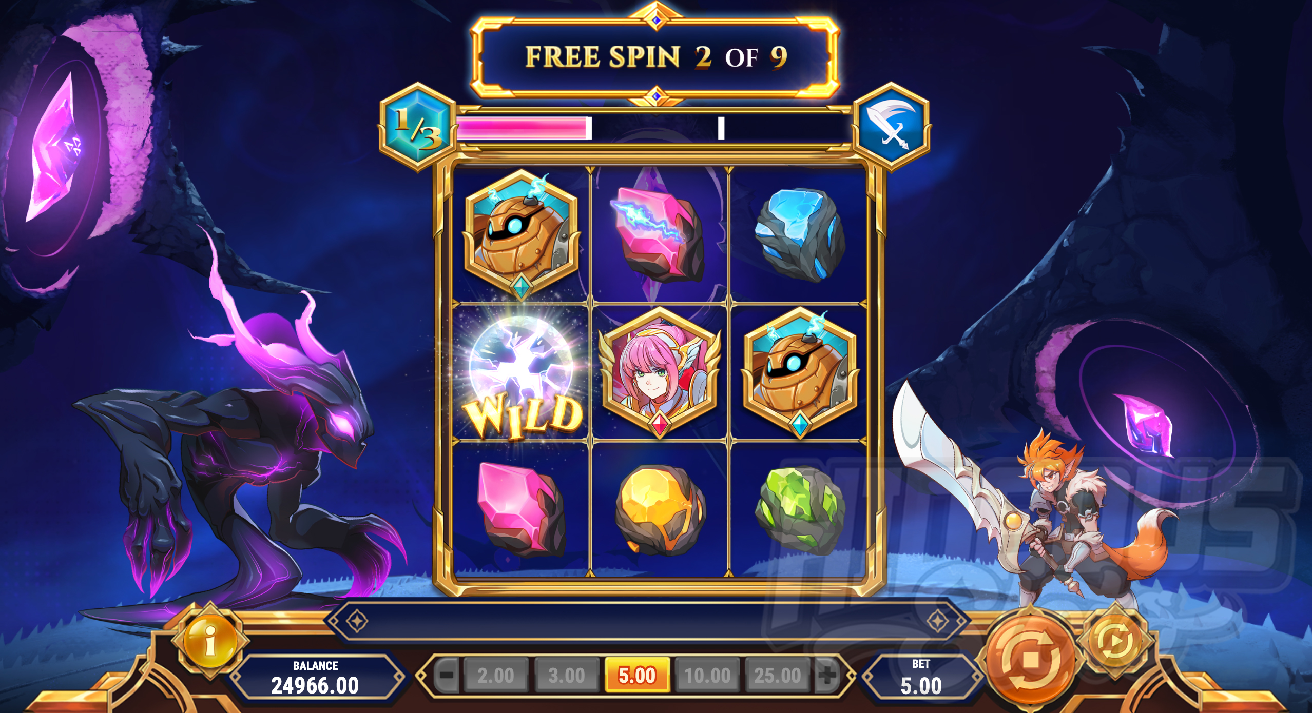 Orb Wild Symbols are Collected During Free Spins to Trigger the Ultimate Attack Feature