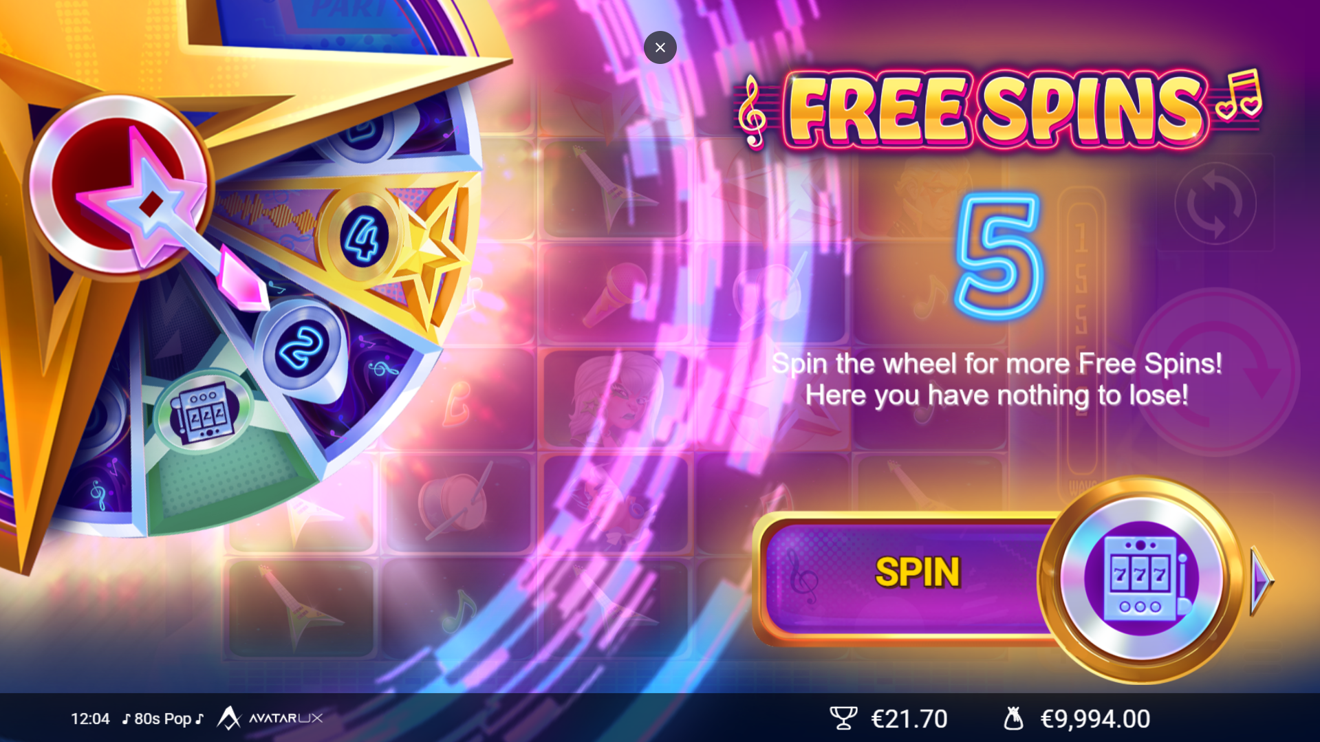 Players are offered the chance to gain extra spins by way of the Bonus Wheel