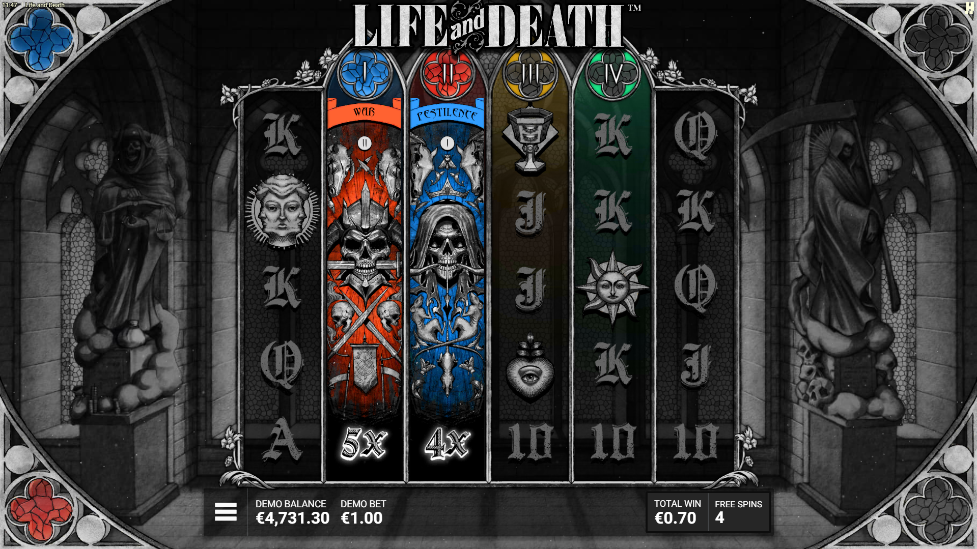 Activate Death Reels in Reckoning Free Spins for more Wild expansions