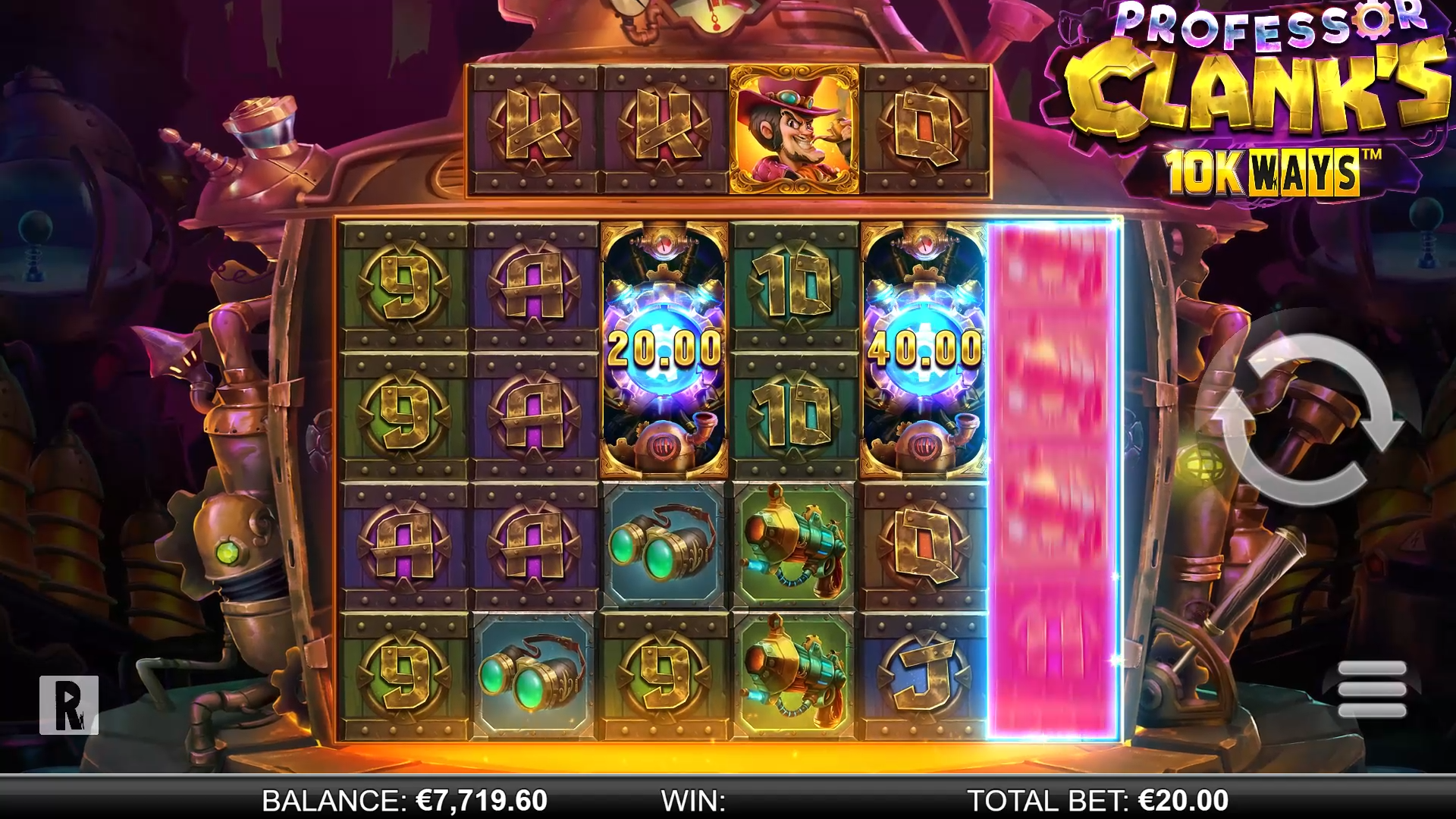 Land 3 fully-in-view scatters to trigger the Free Spins bonus round