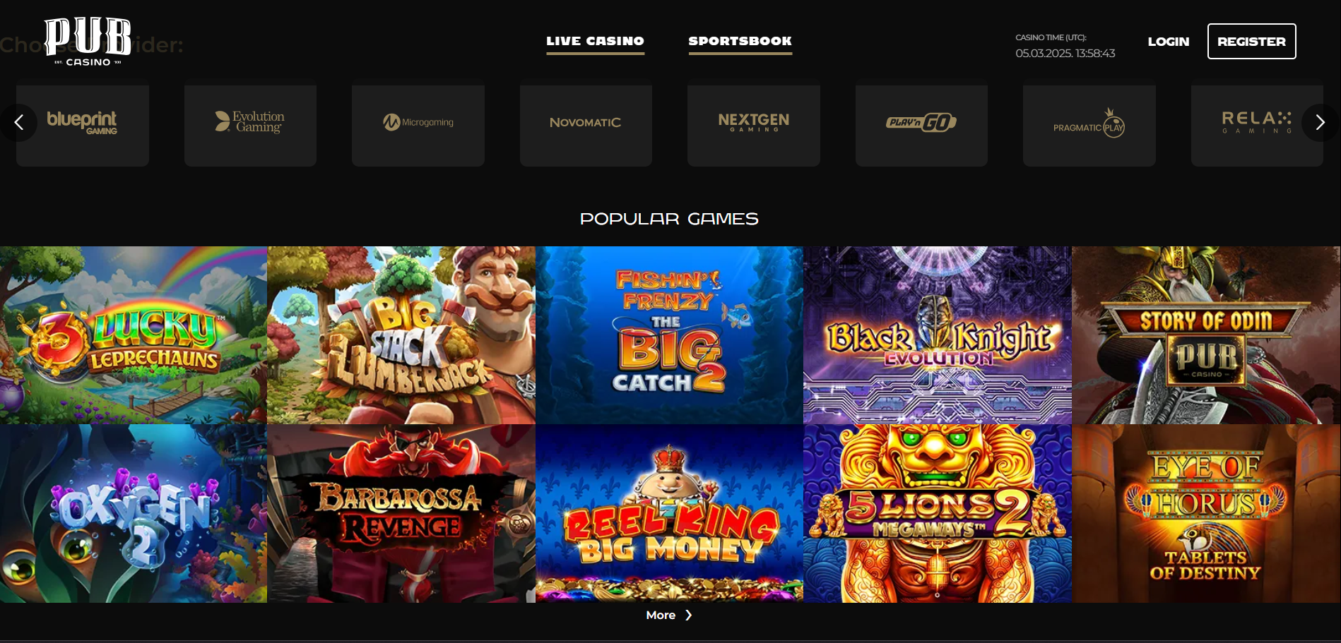 Pub Casino slots