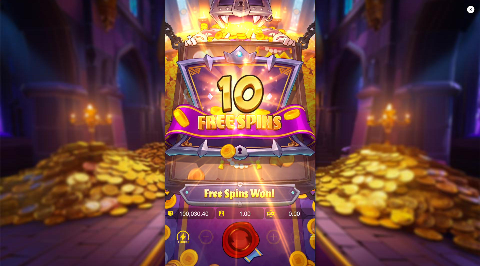 10 Free Spins may randomly trigger during any game round