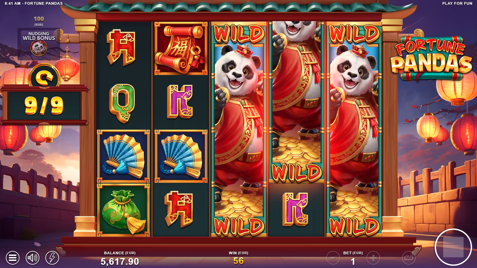 All Wild symbols landed during Free Spins lock into place for the duration of the feature