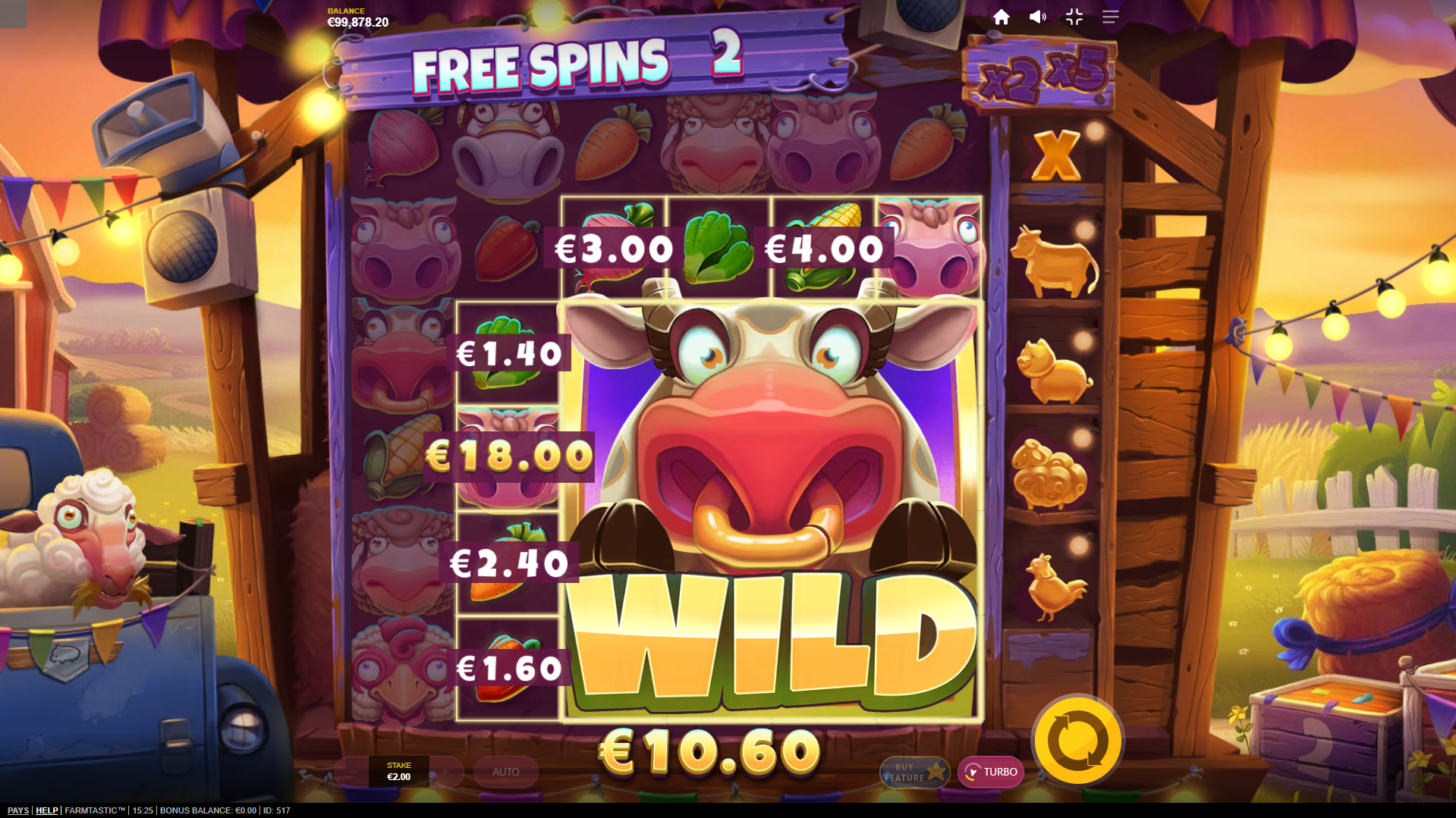 During Free Spins, all features become active and can randomly trigger on any spin