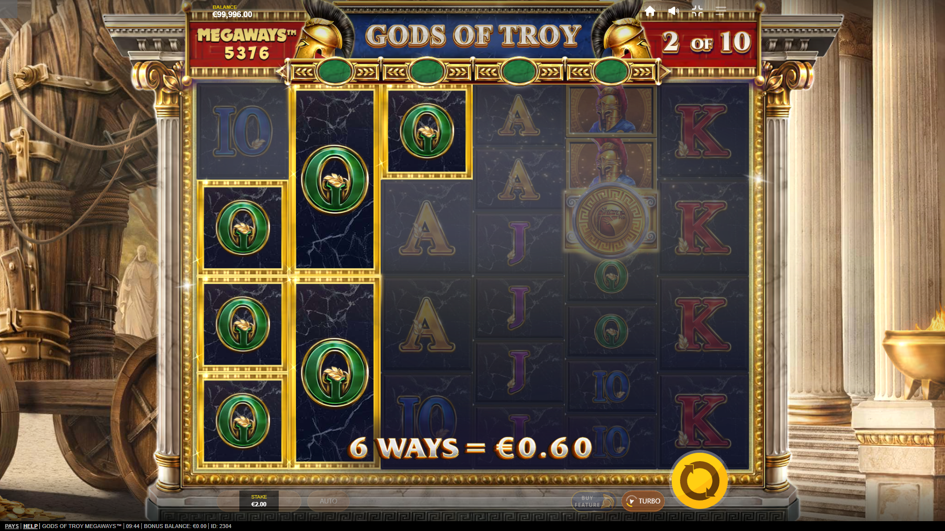 Gods of Troy Megaways offers up to 117,649 ways to win