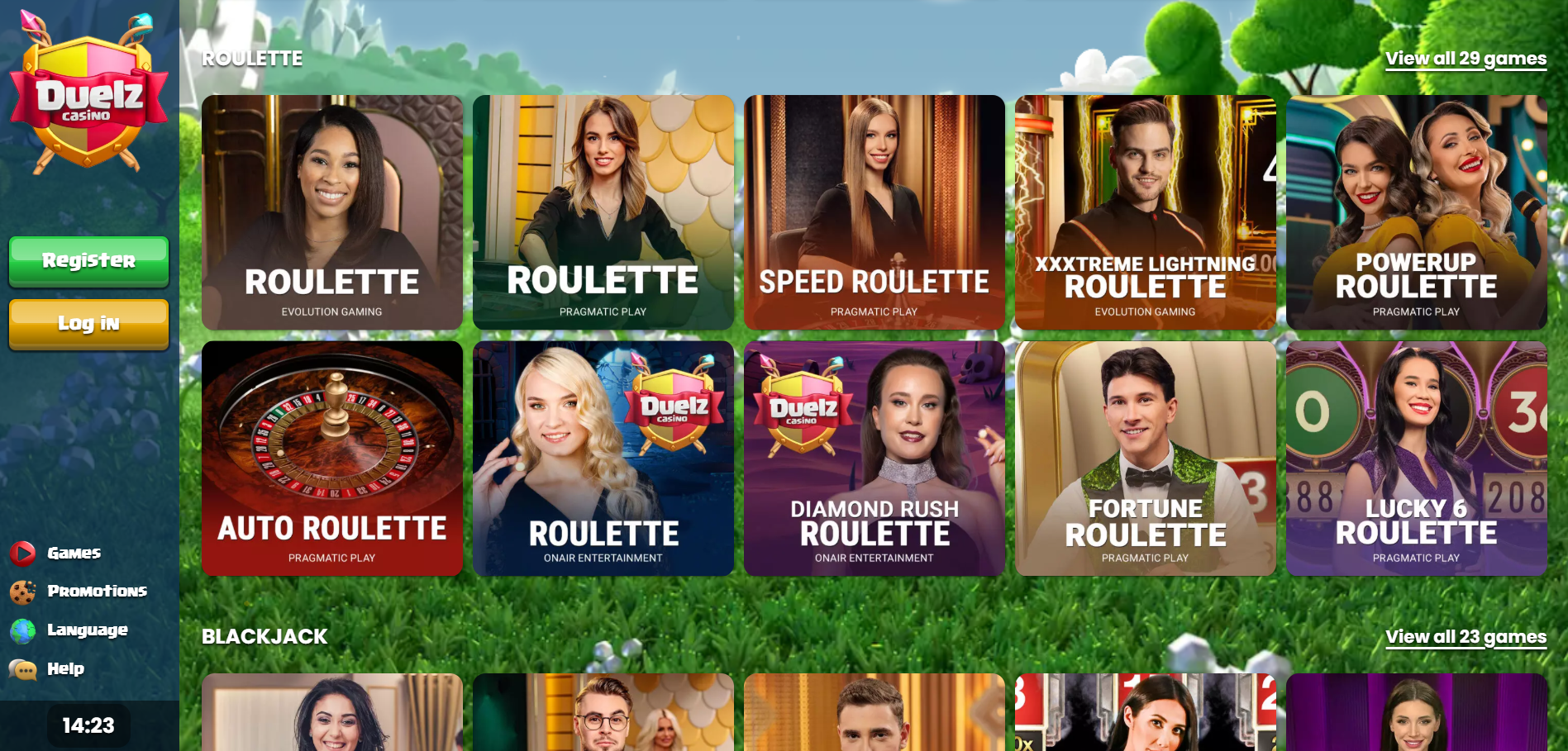 Duelz Live Casino Games