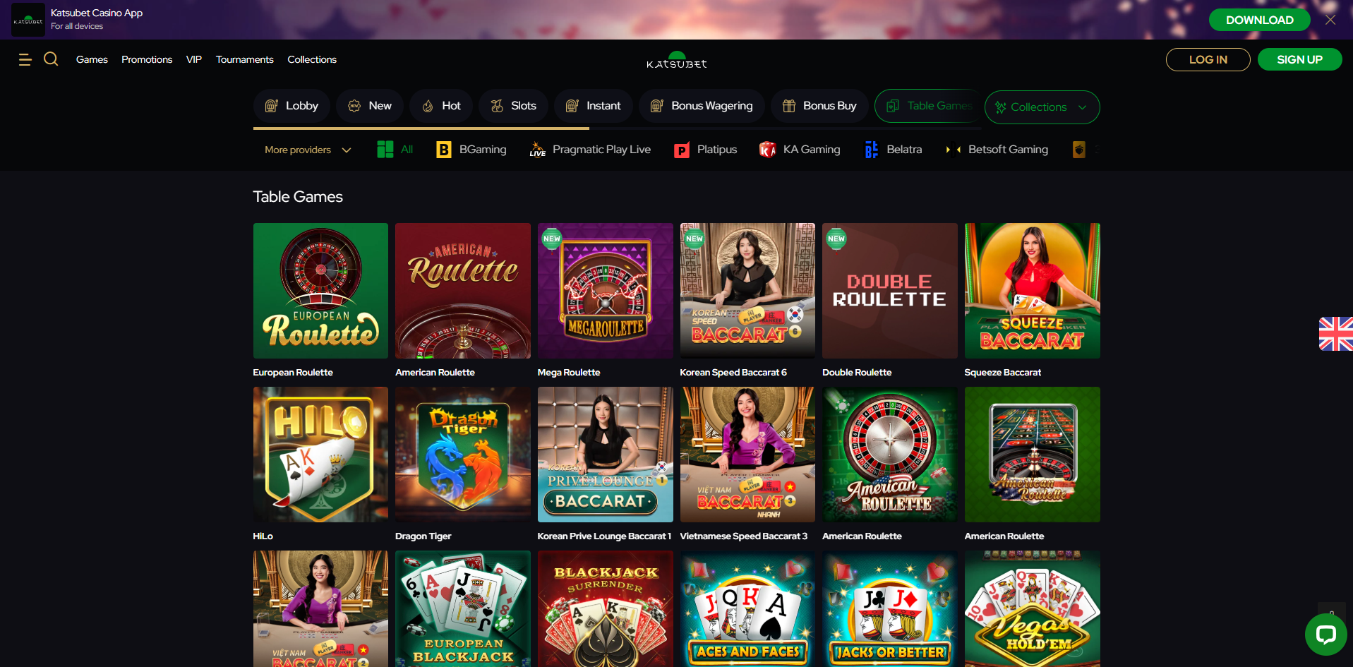 Katsu Bet Live Casino