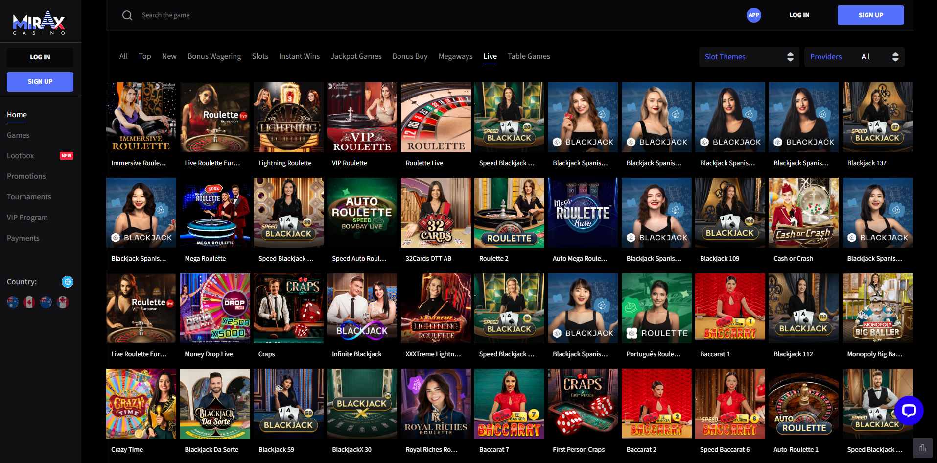 Mirmax Casino Live casino