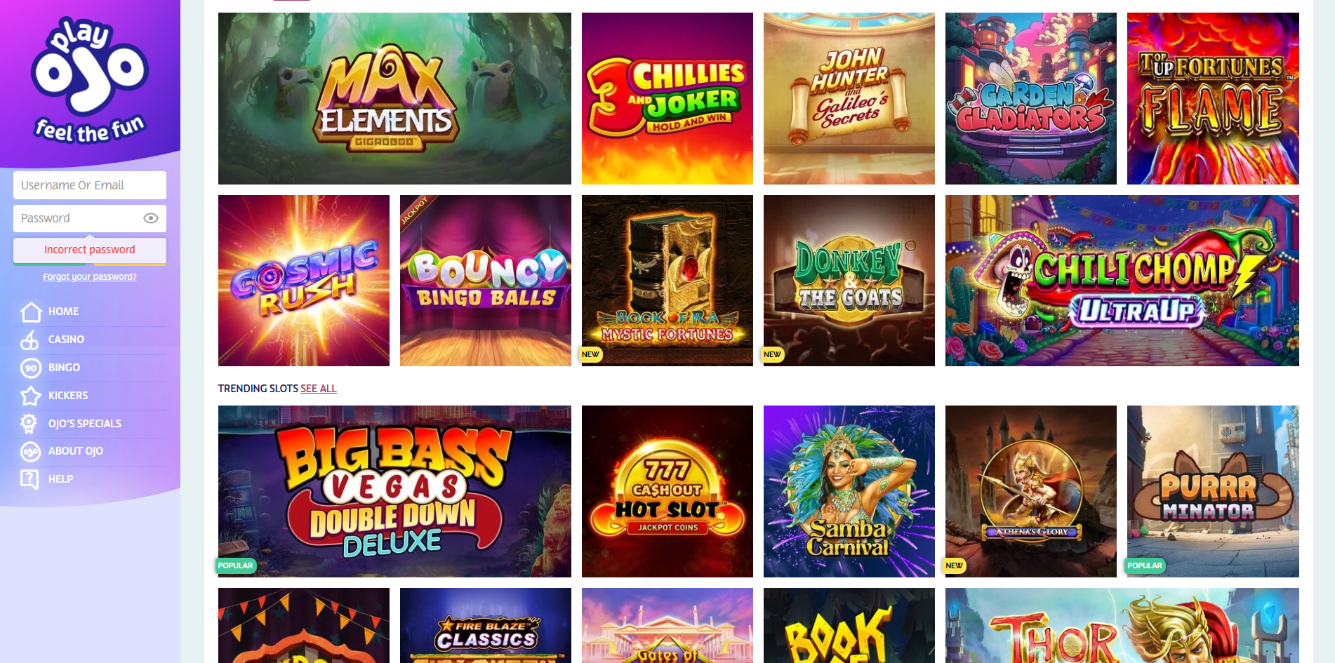 Playojo casino slots