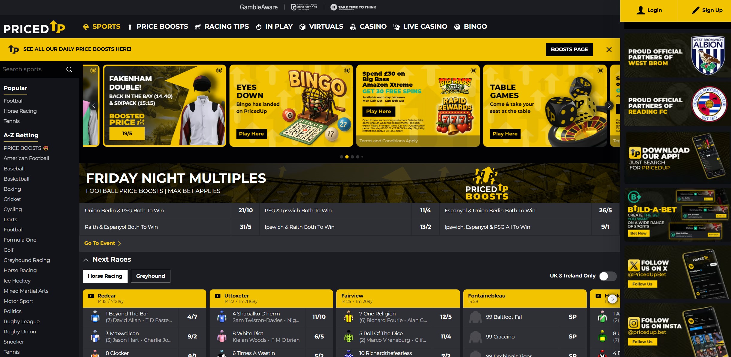 PricedUp Bet Sportsbook