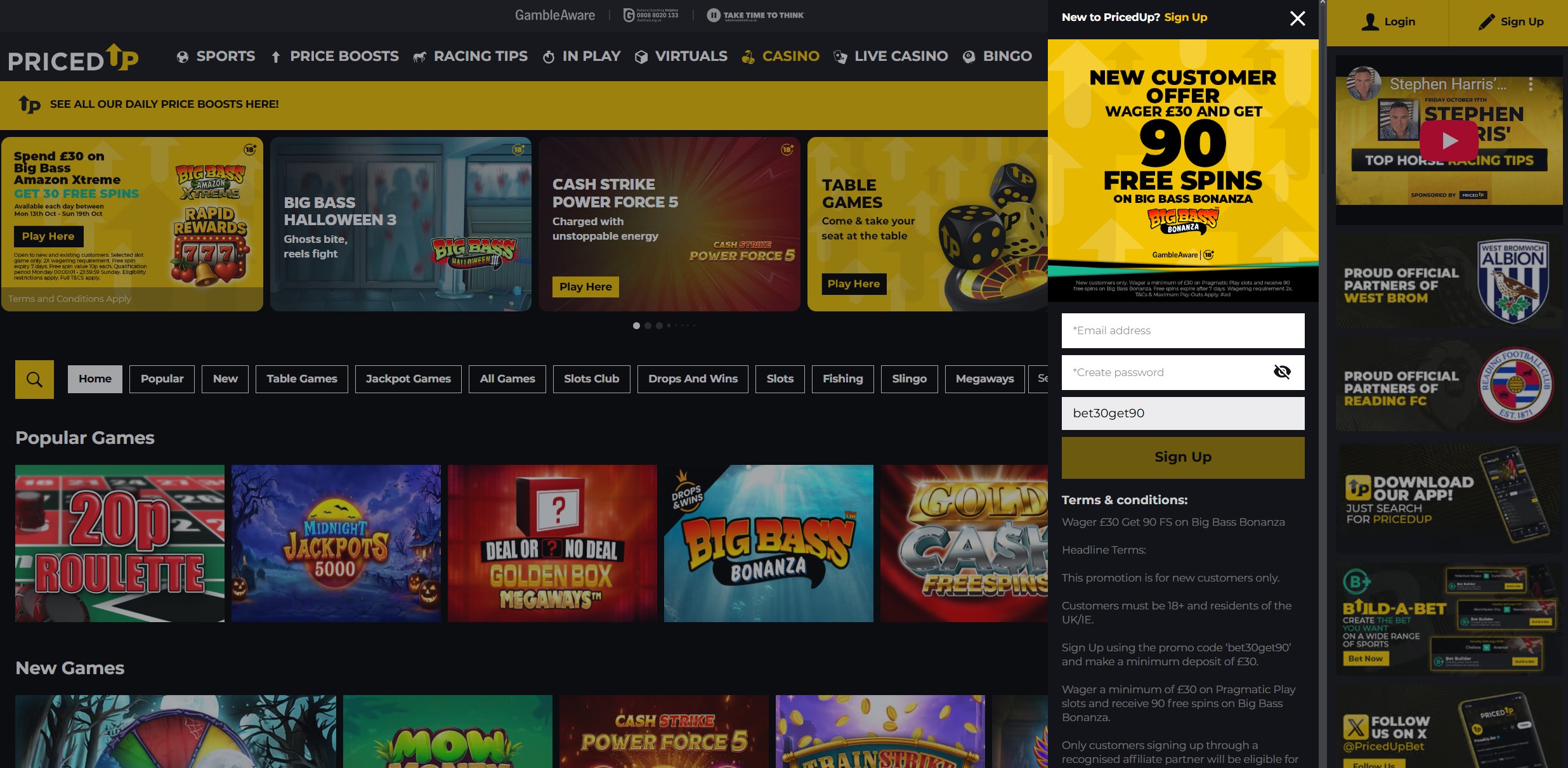 PricedUp Bet Welcome Bonus