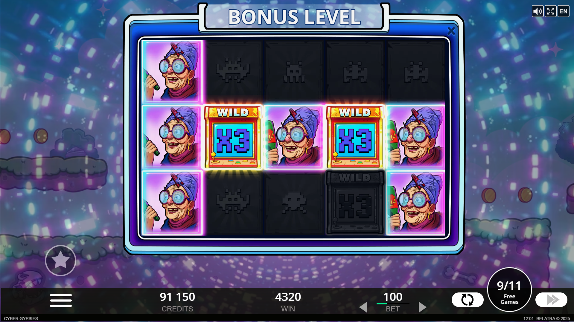 During Free SPins, every Wild that lands holds in place throughout the feature