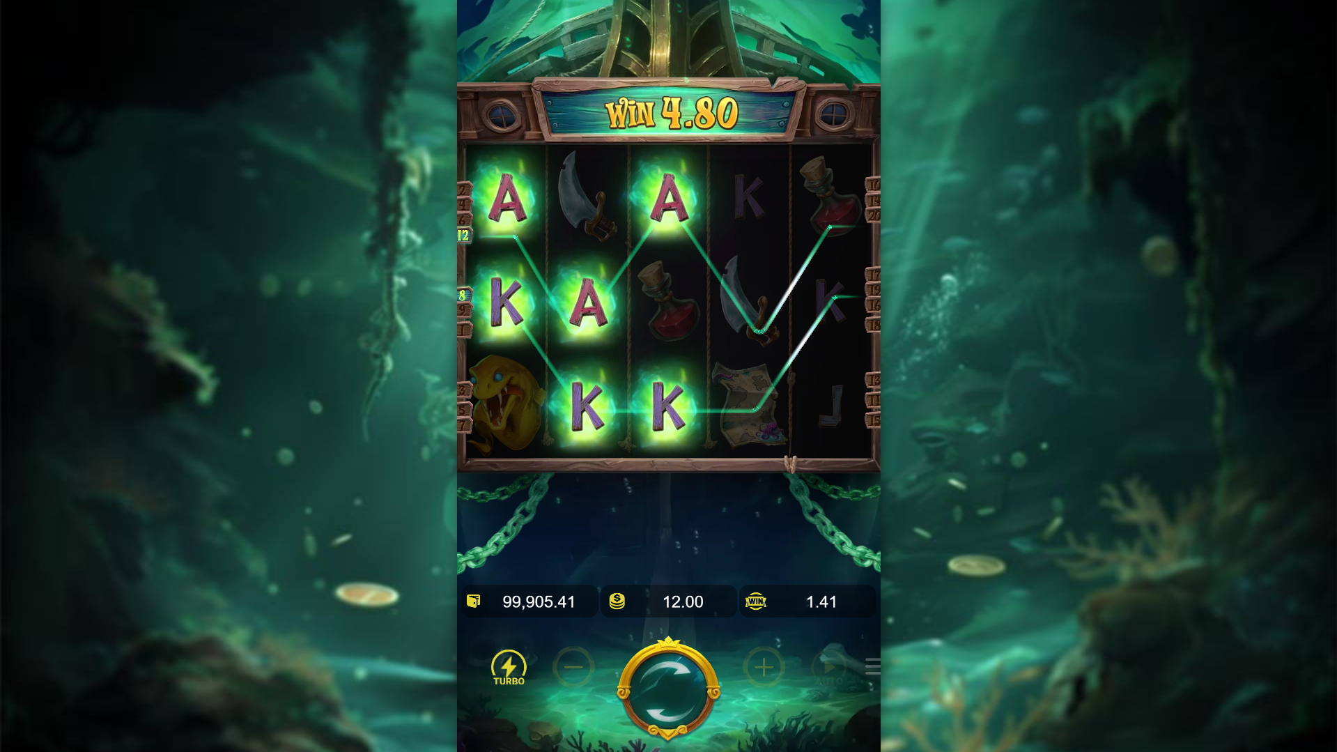 Dead Man's Riches offers 20 fixed paylines
