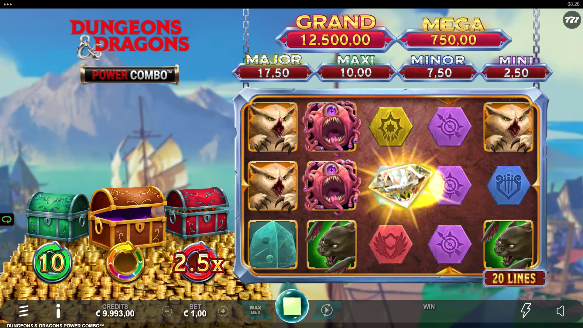 Tokens are collected by their respective bonus Pot, enhancing bonus features