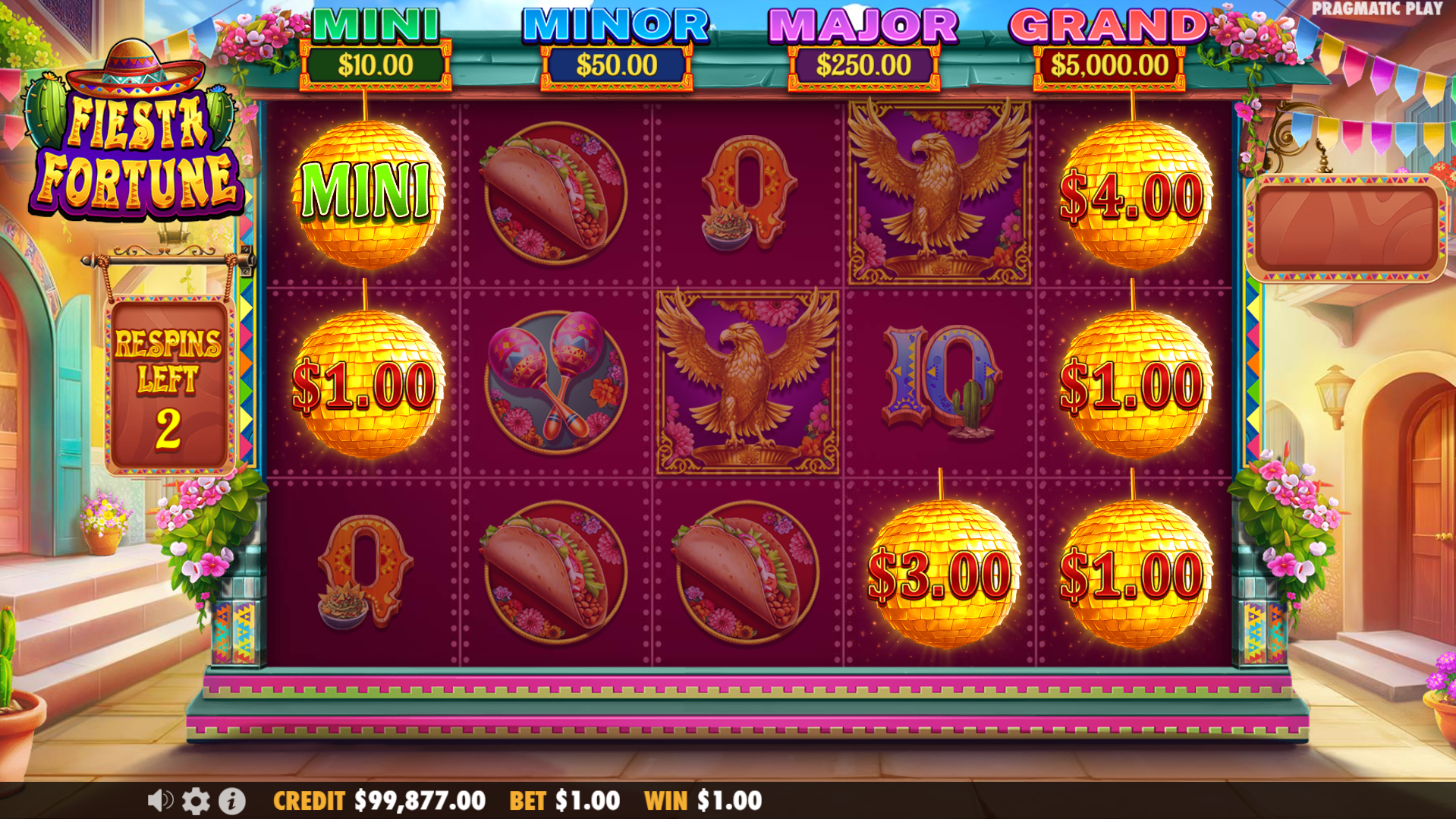 Land 6 or more Money symbols to trigger the Respin feature