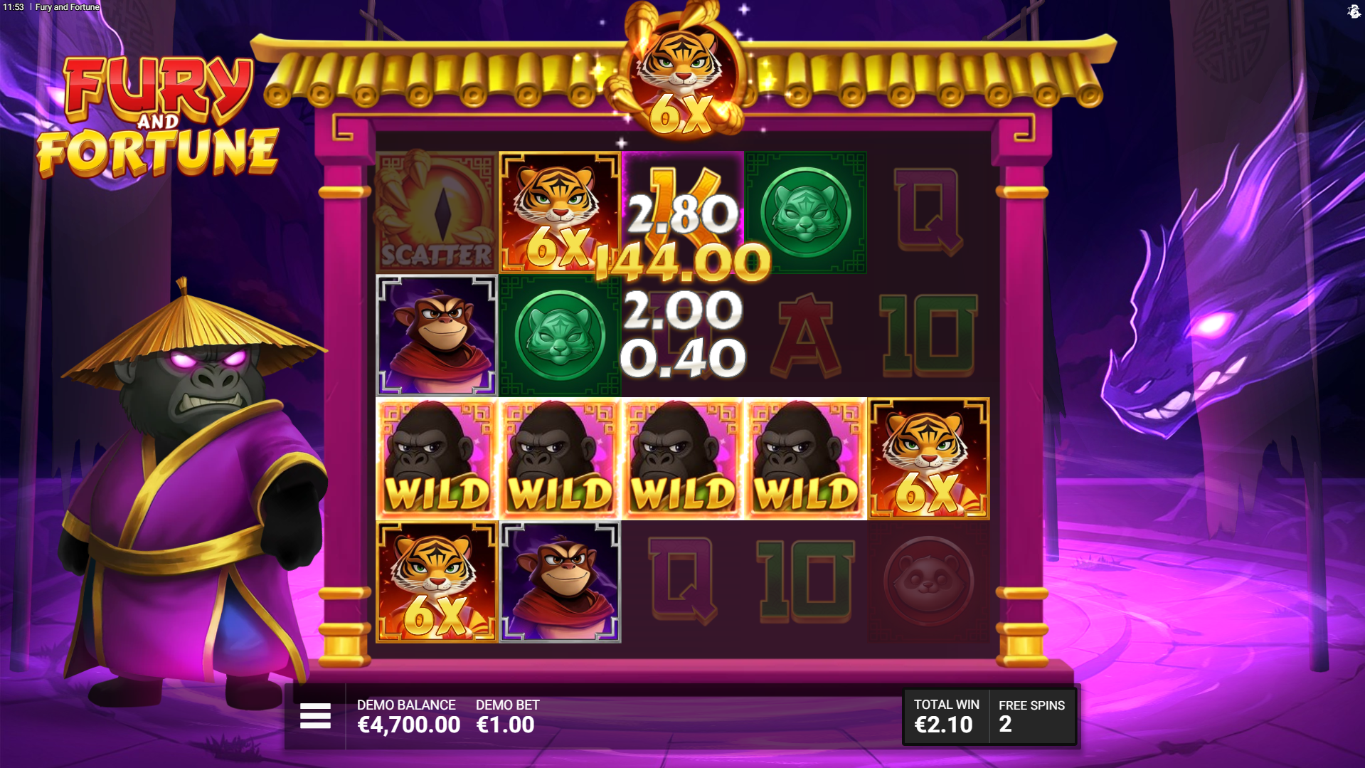 Fury and Fortune bonus mode play