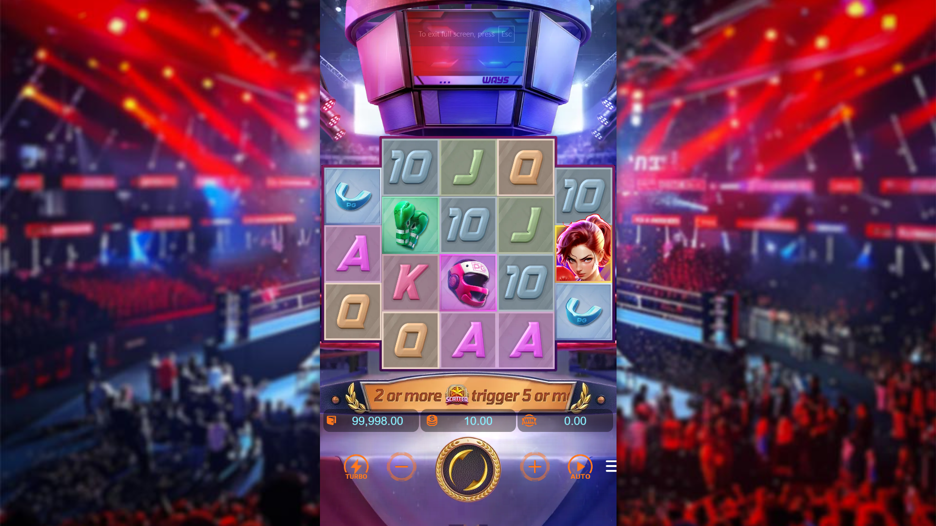 Knockout Riches Base Game play