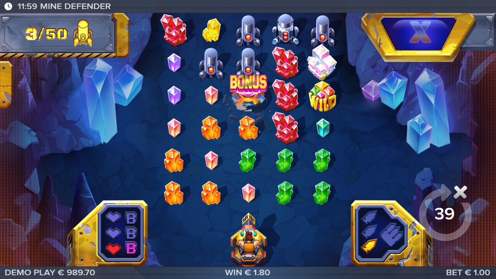 Blast away enemy bots in the Hero Drops feature before they take your lives