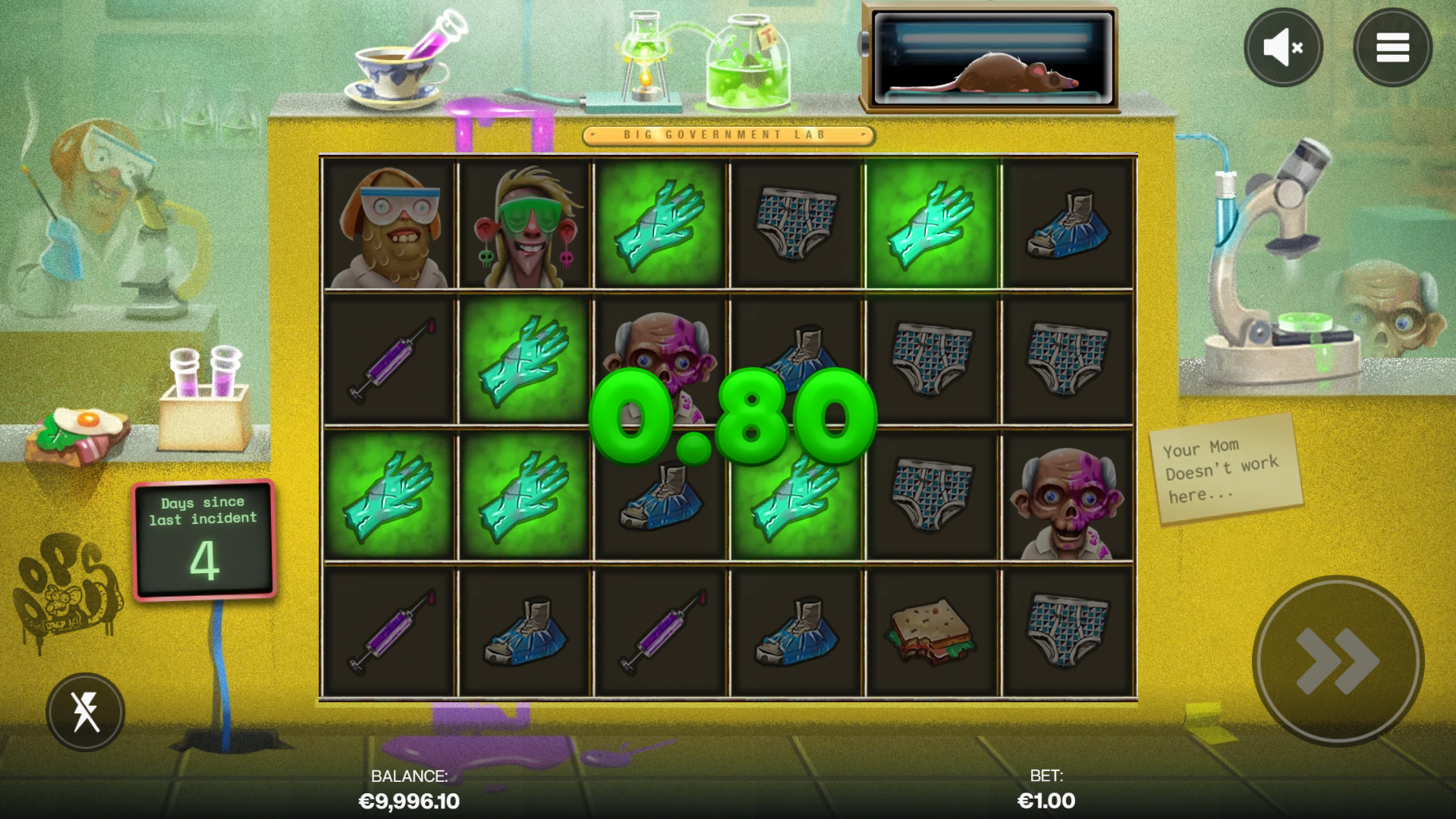 Oops offers players 4,096 ways to win