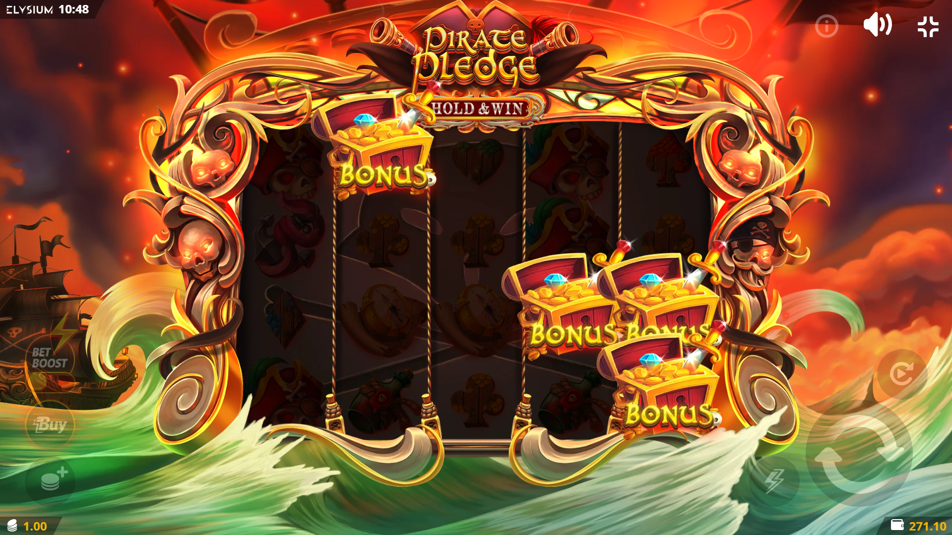 Land 3 or more scatter symbols to trigger the Pirate Bonus free spins
