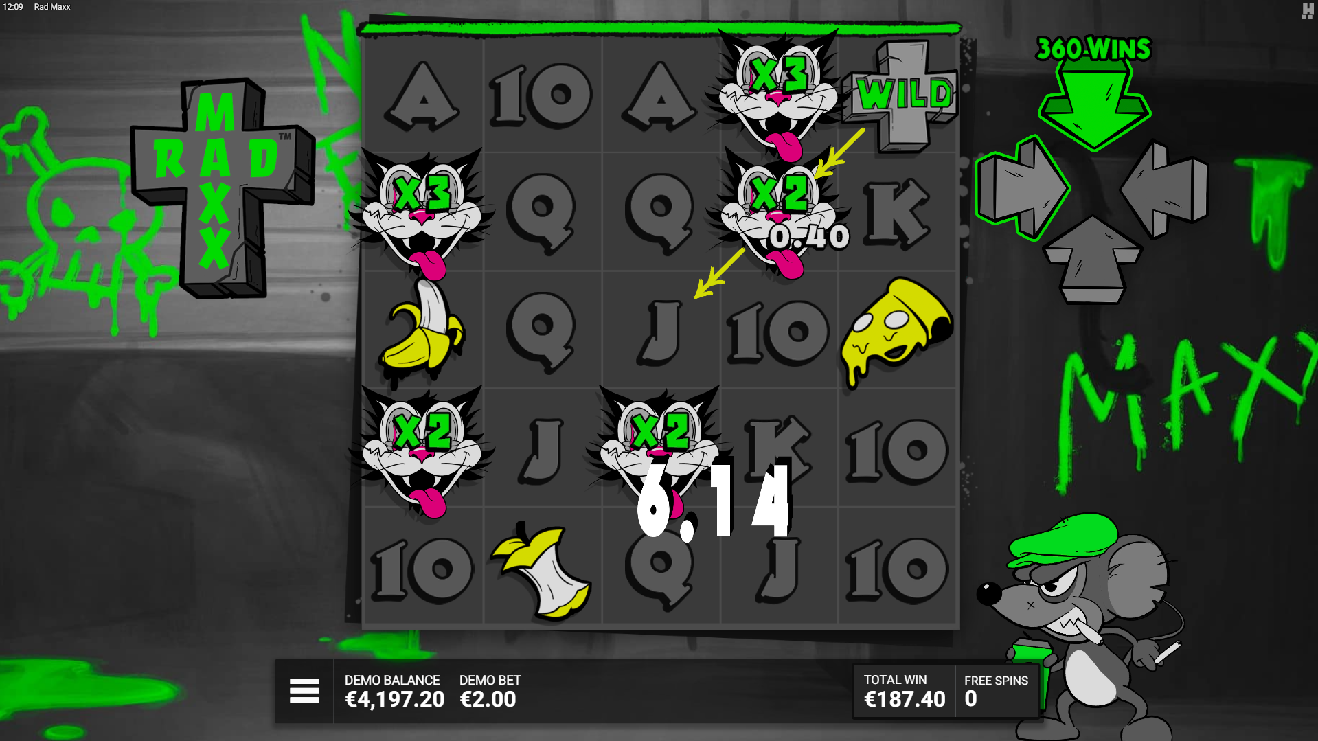 Rad Maxx Free Spins Bonus play