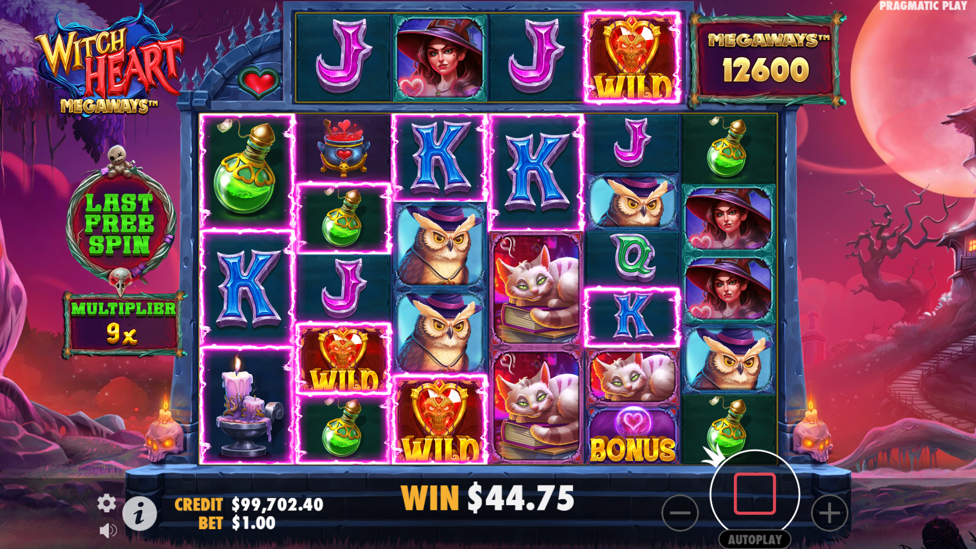 Witch Heart Megaways Free Spins play