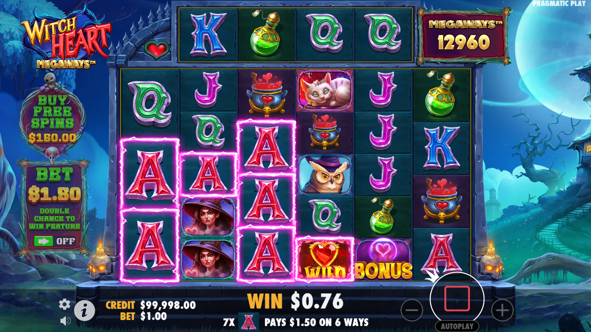 Witch Heart Megaways offers up to 200,704 ways to win