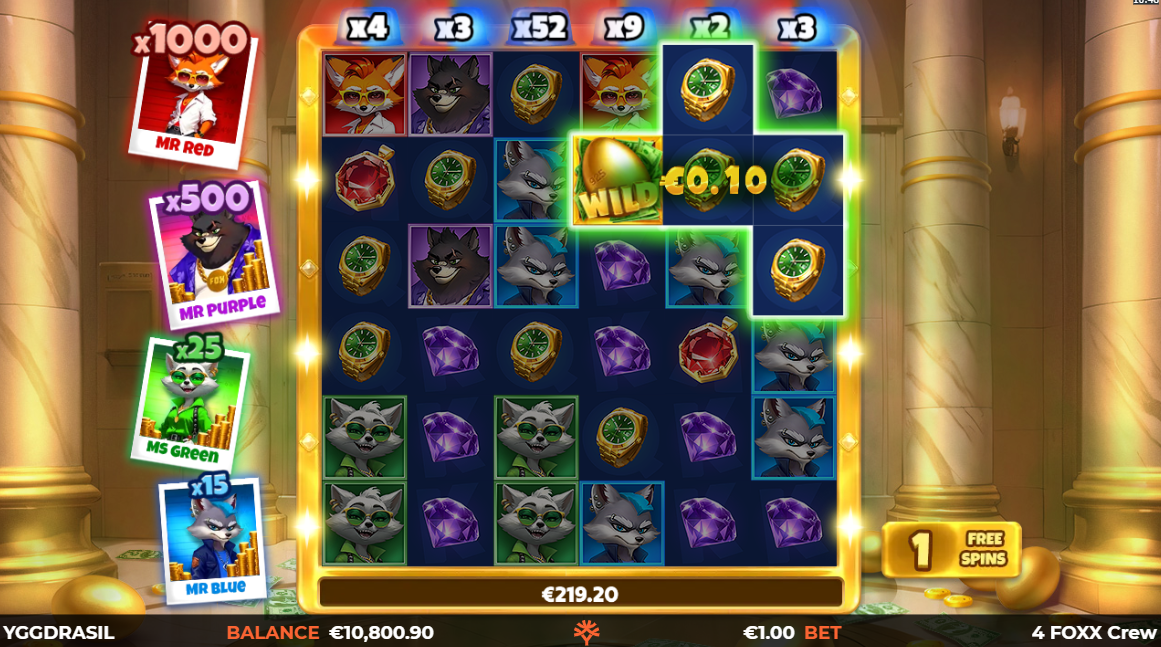 4 FOXX Crew Free Spins