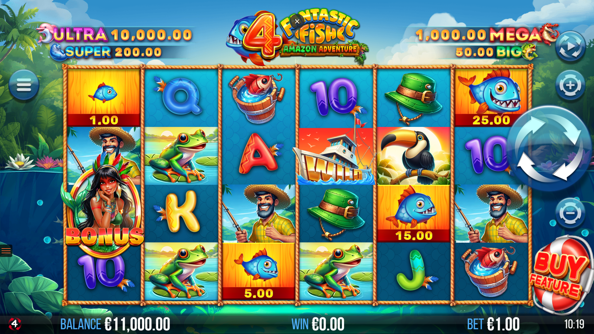 4 Fantastic Fish Amazon Adventure base game play