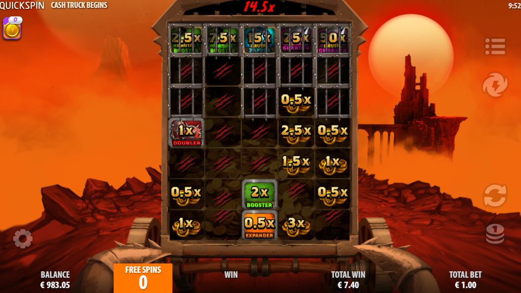 Cash Truck Begins Bonus Game