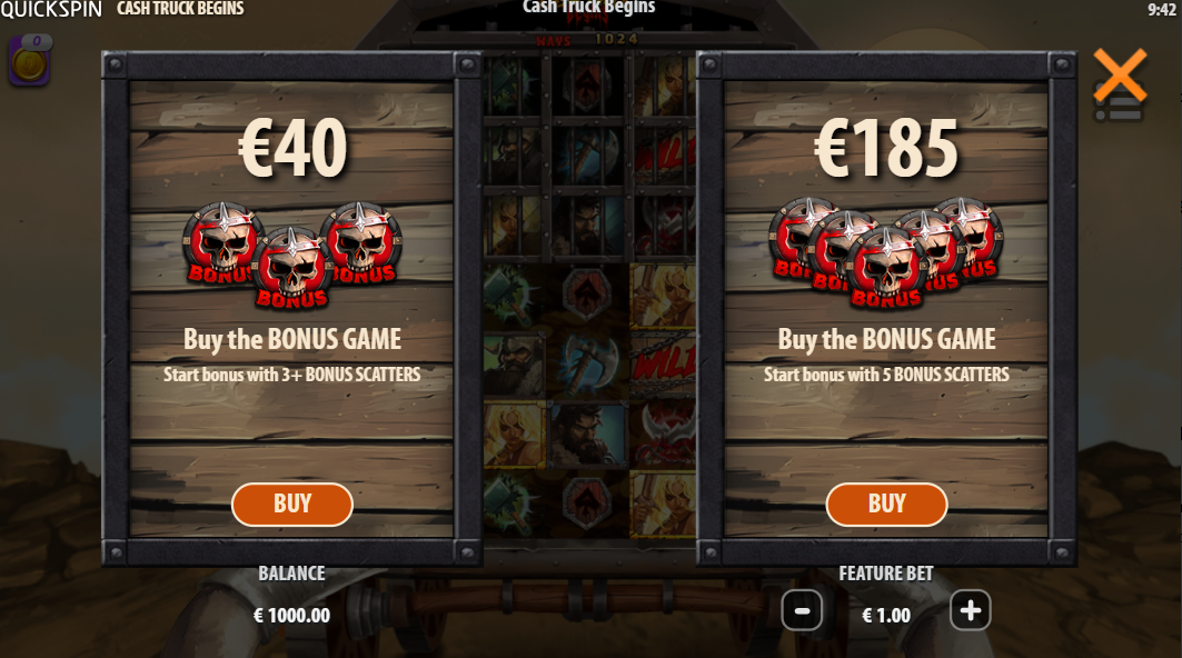 Choose Between 3 or 5 Triggering Scatters Via The Buy Bonus
