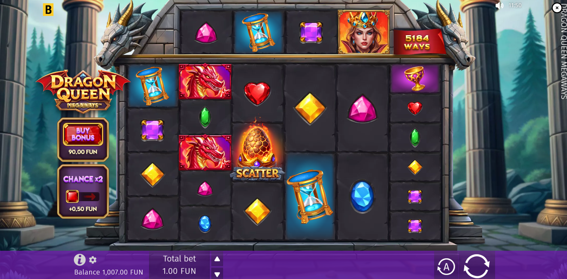 Dragon Queen Megaways Base Game