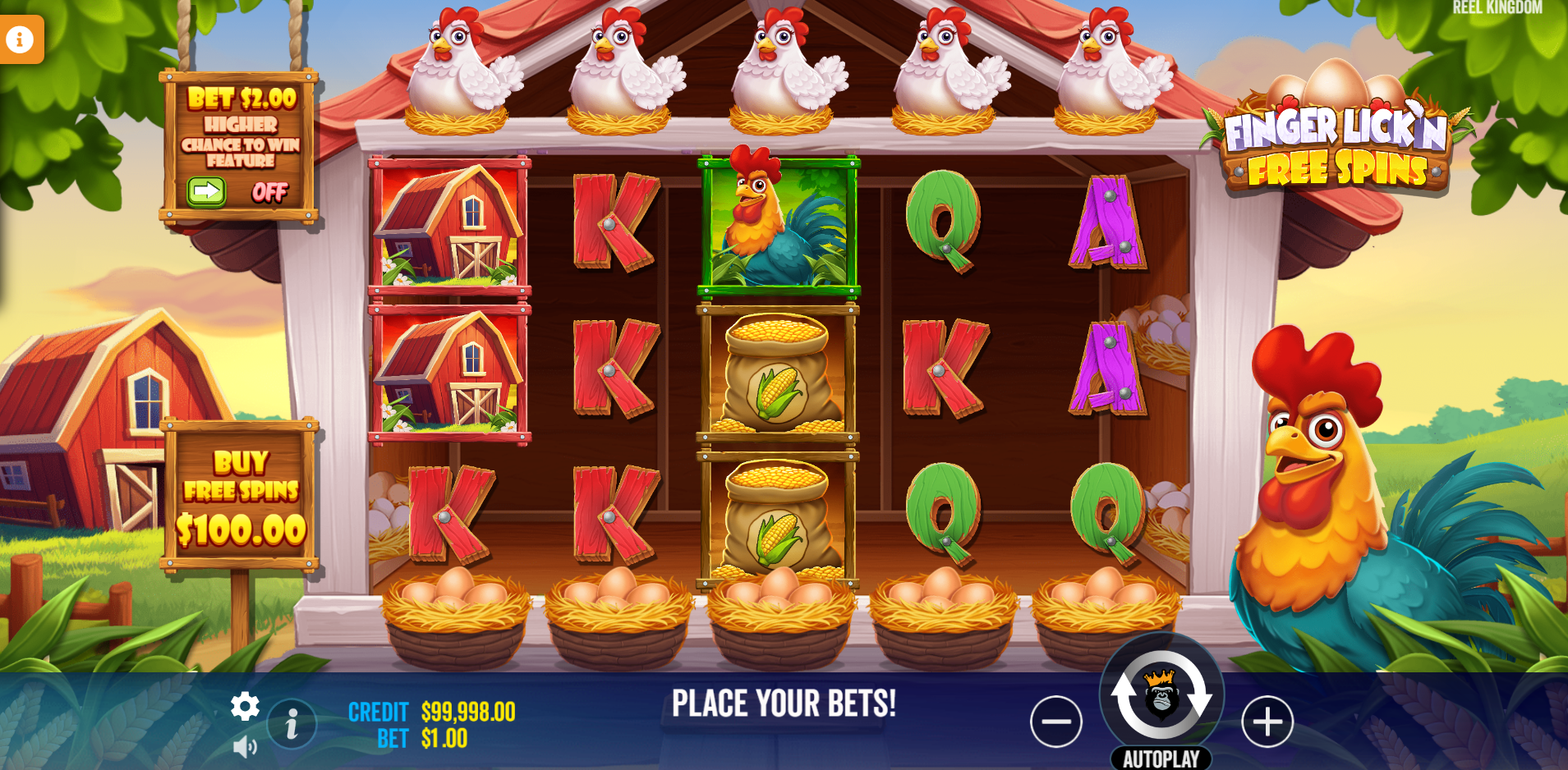 Finger Lick'n Free Spins Base Game