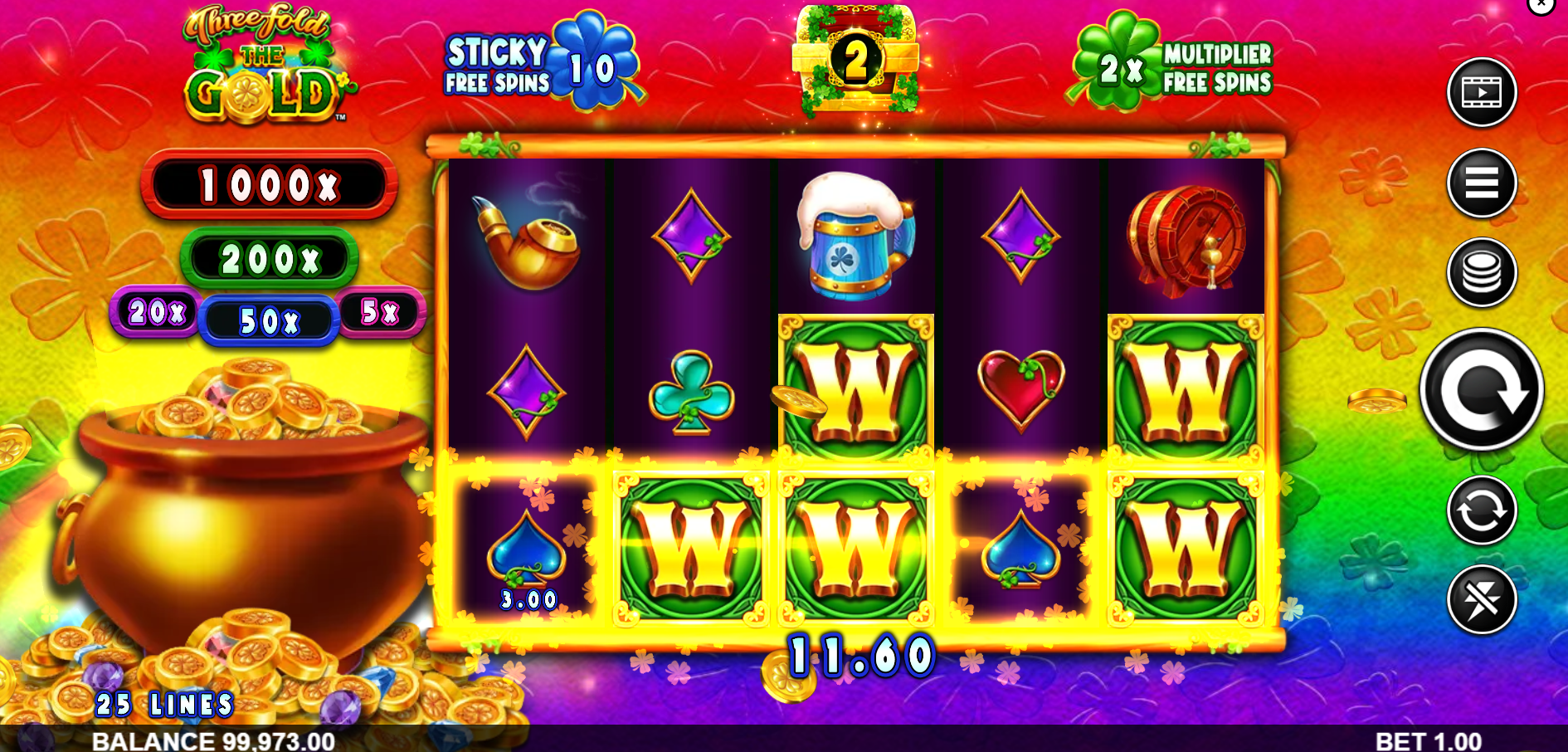 Matching 3+ Symbols Creates a Winning Combination On Reels 1-5