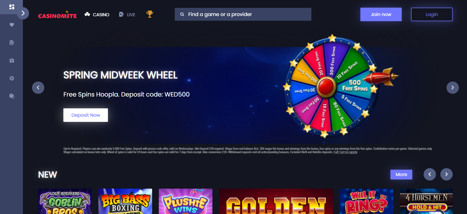 Casinomite Homepage
