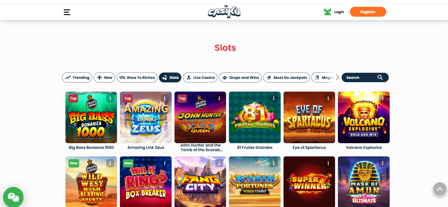 Casino Casino Slots Page
