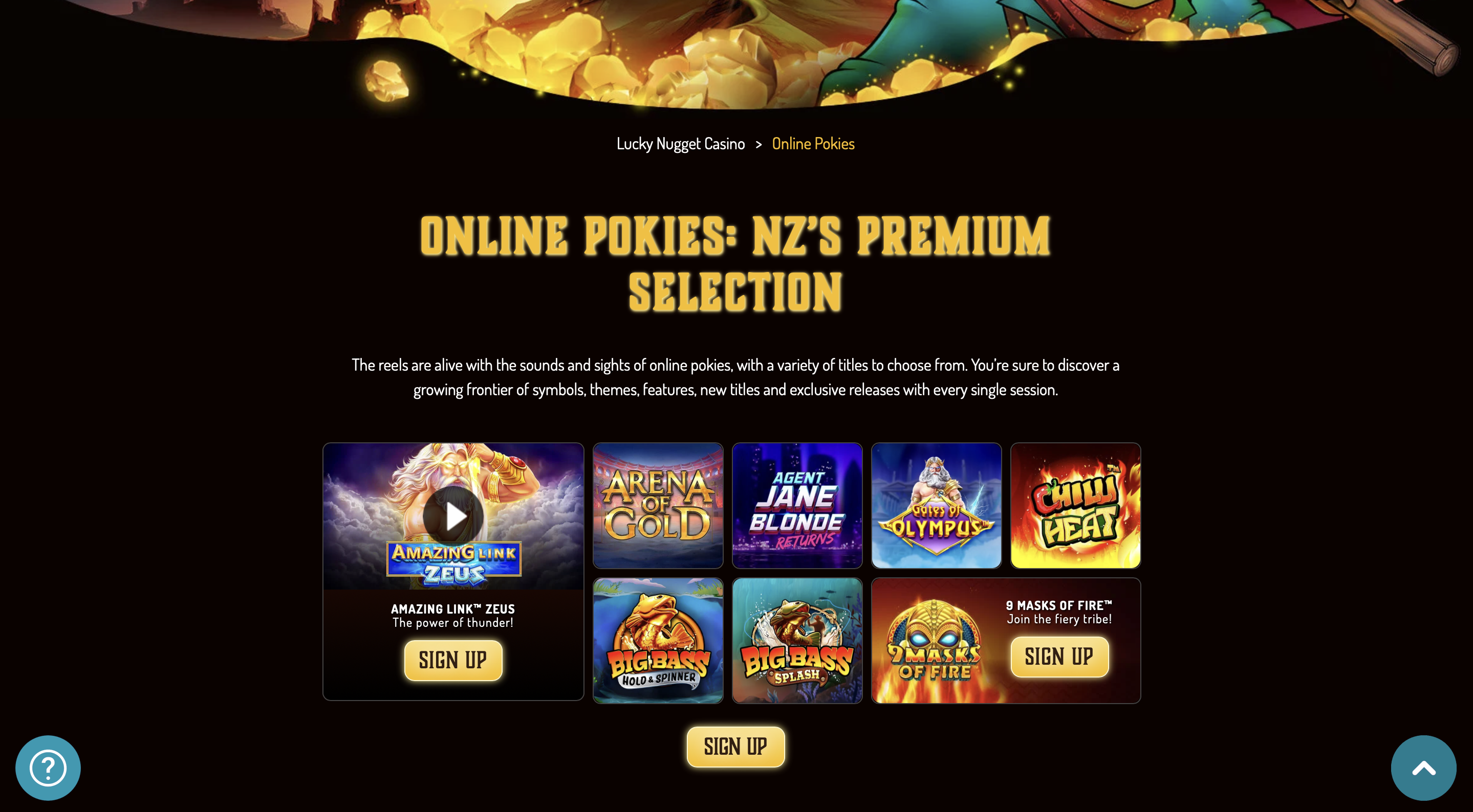 Lucky Nugget Pokies Selection