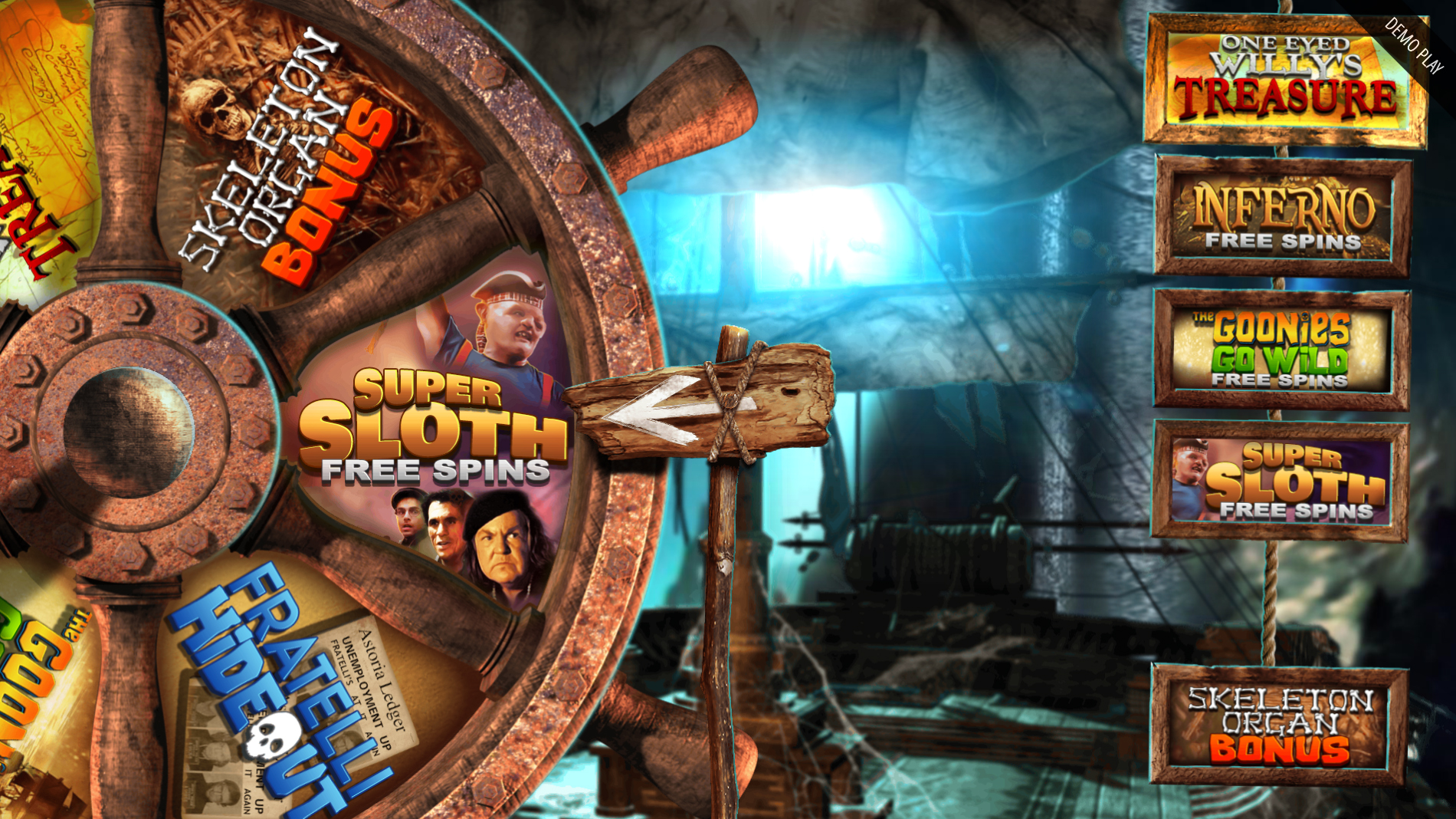 The Goonies One Eyed Willy's Bonus Wheel