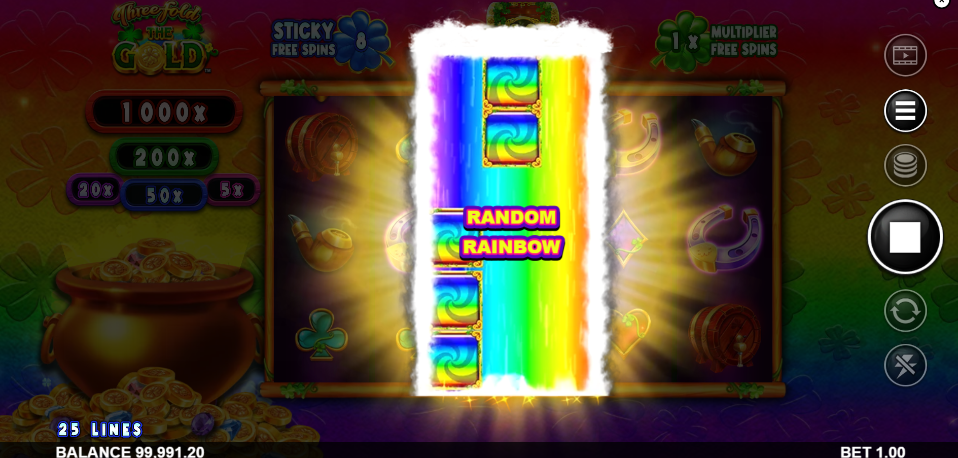 Threefold The Gold Lucky Level 1 Unlocked